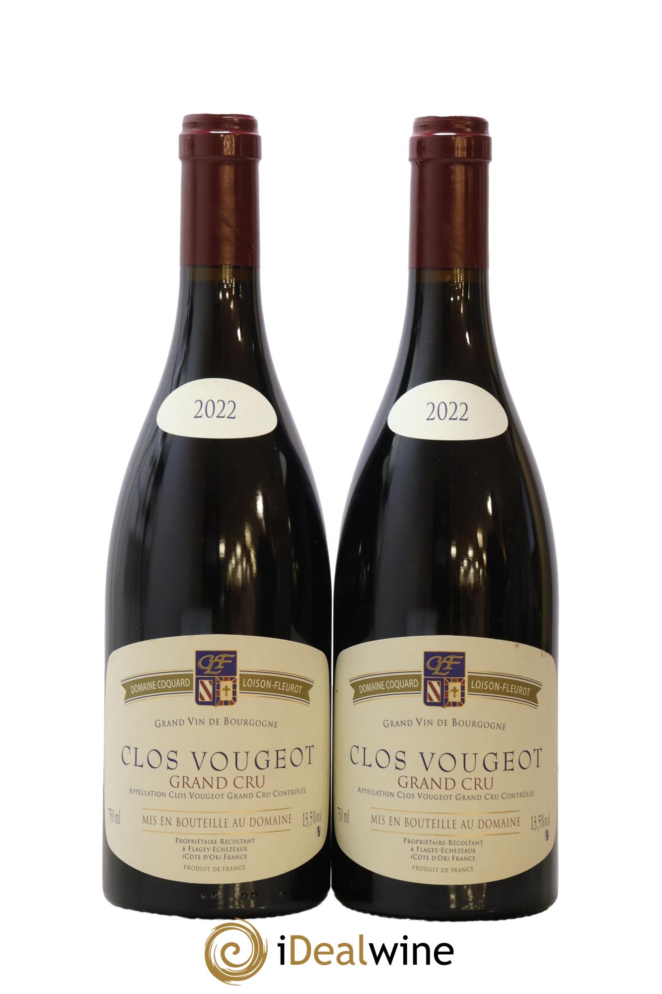 Clos de Vougeot Grand Cru Coquard Loison-Fleurot 2022 - Lotto di 2 bottiglie - 0