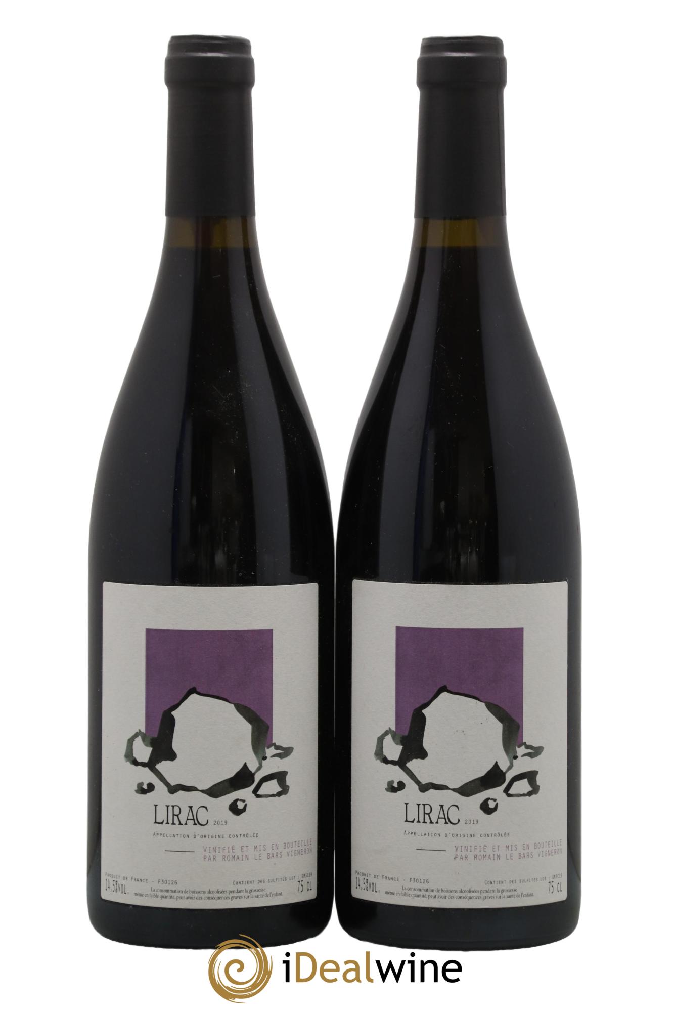 Lirac Romain Le Bars 2019 - Lot de 2 bouteilles - 0