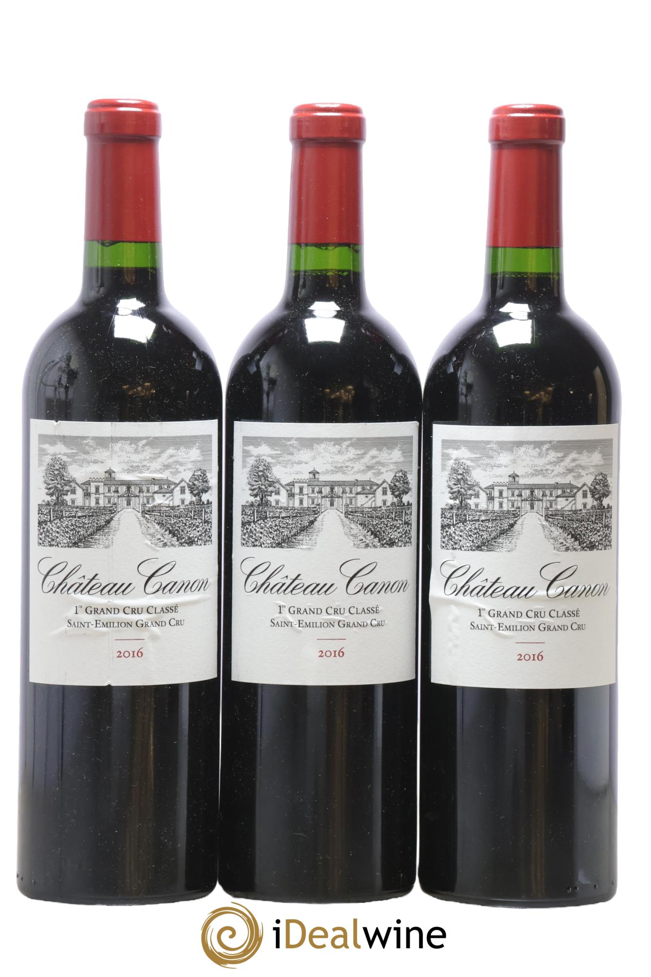 Château Canon 1er Grand Cru Classé B 2016 - Lot de 3 bouteilles - 0
