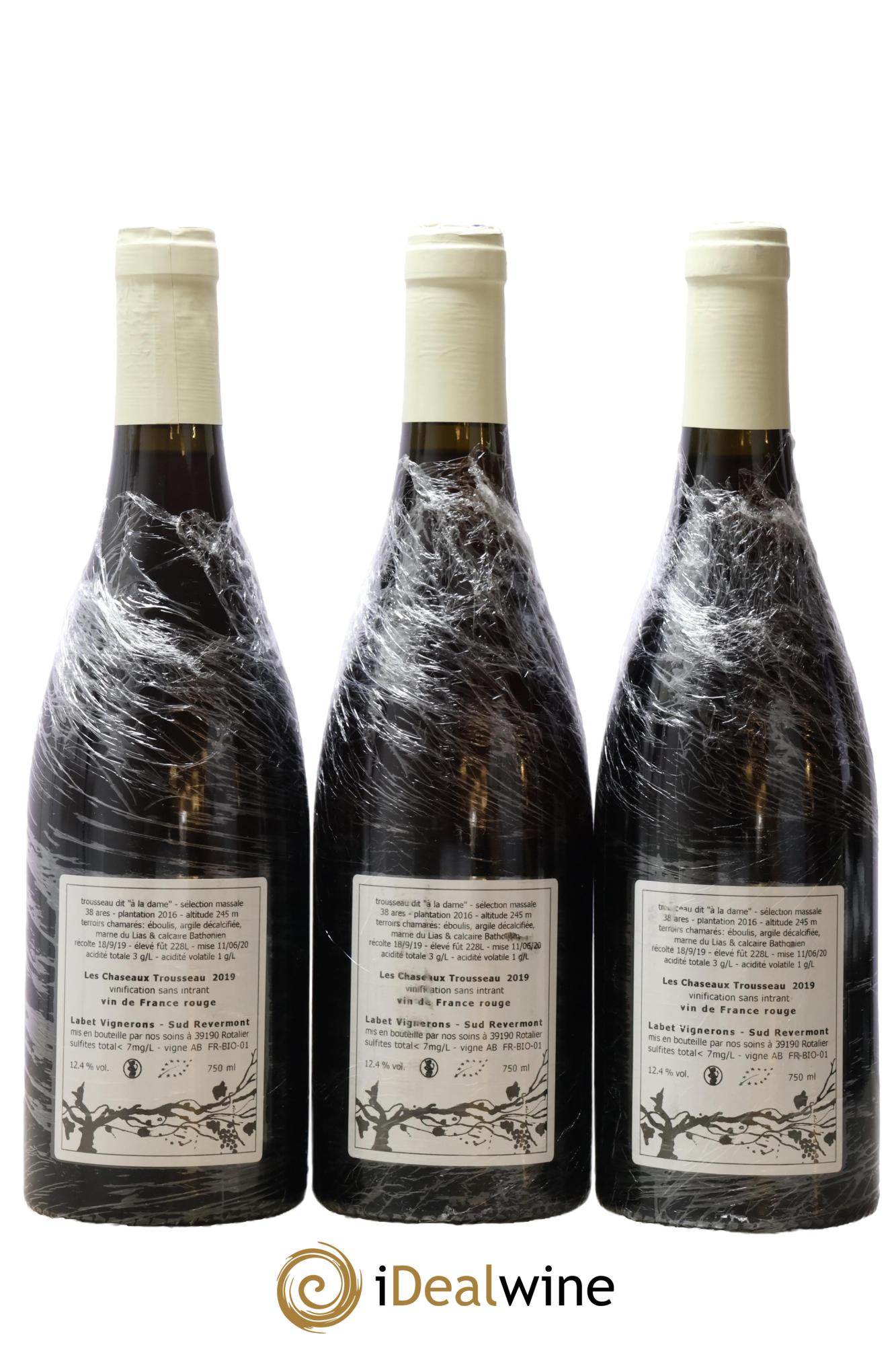 Côtes du Jura Trousseau Les Chaseaux Romain - Julien  - Charline Labet 2019 - Lot de 3 bouteilles - 1