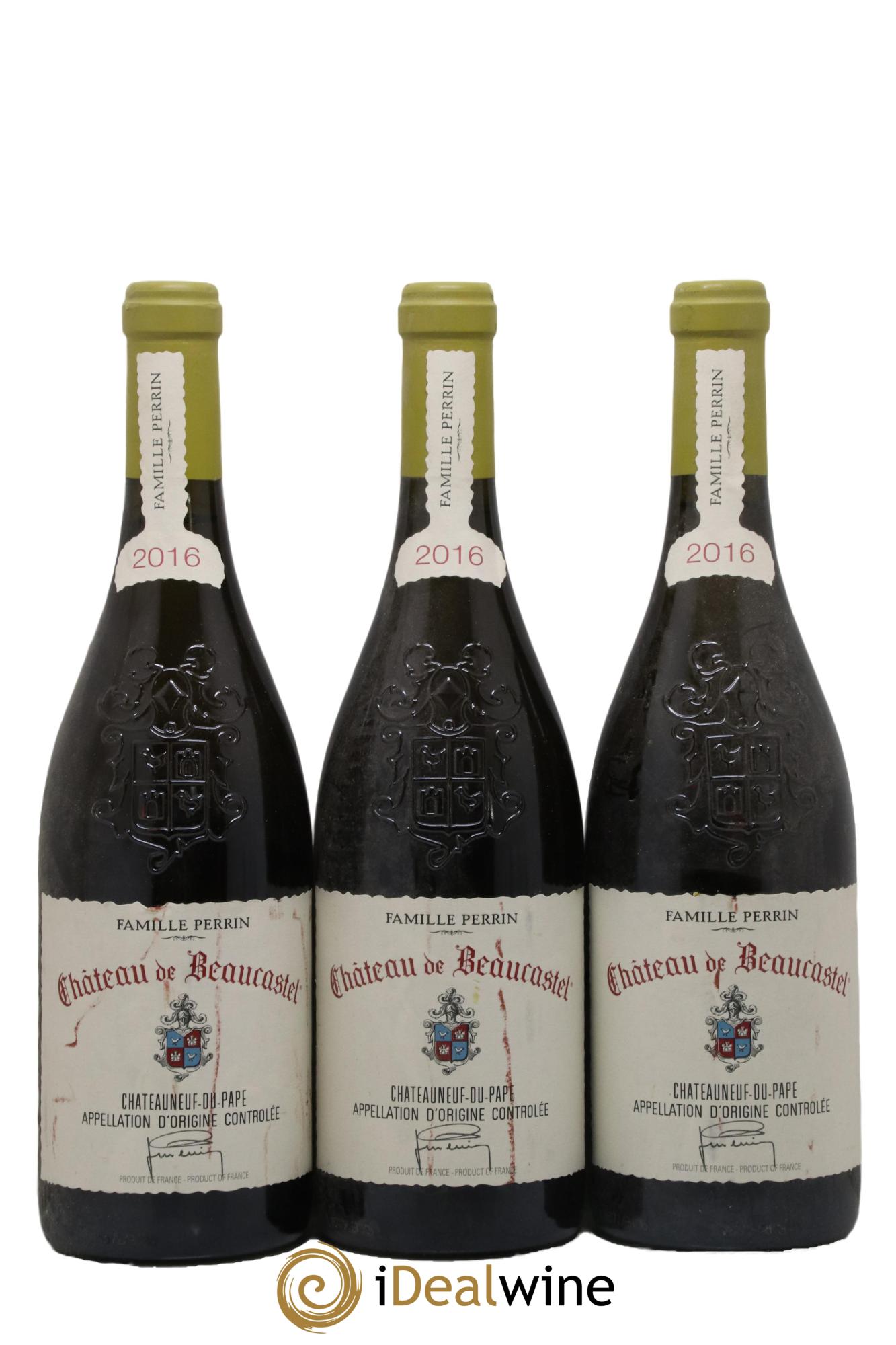 Châteauneuf-du-Pape Château de Beaucastel Famille Perrin 2016 - Lot de 3 bouteilles - 0