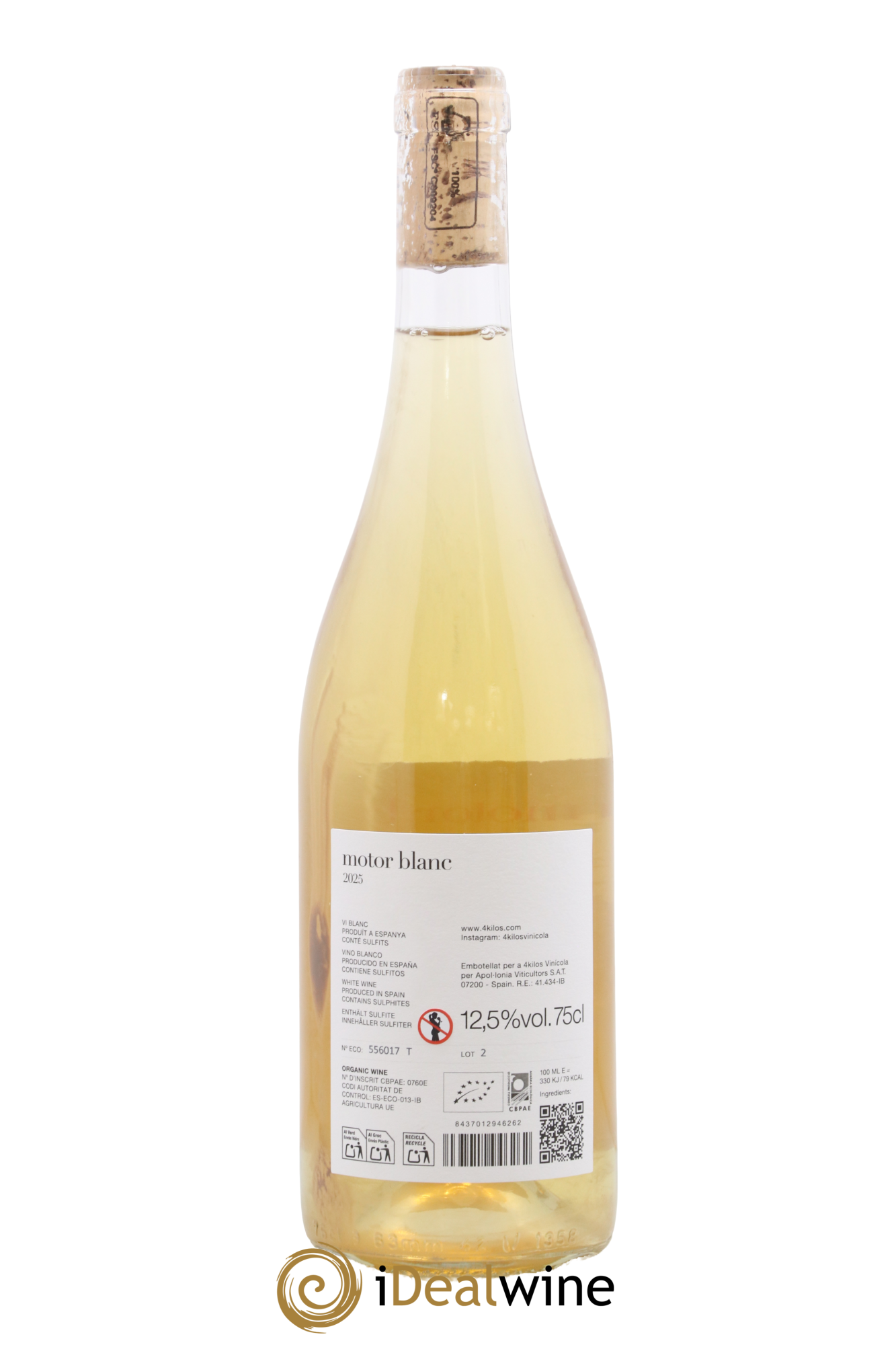 Vino de la Tierra de Mallorca Motor Blanc 4 Kilos Vinícola 2025 - Lot de 1 bouteille - 1