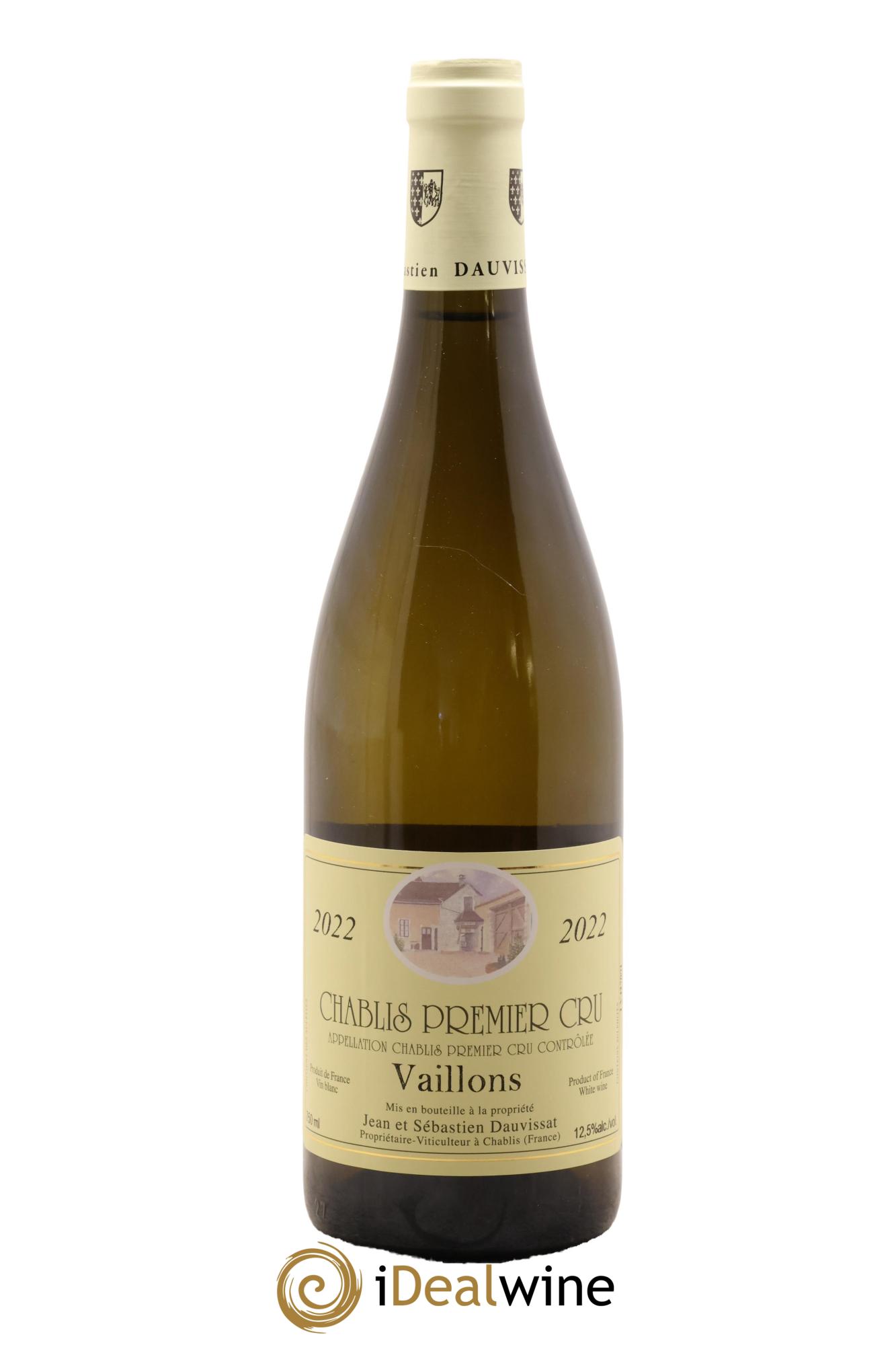 Chablis 1er Cru Vaillons Jean et Sébastien Dauvissat 2022 - Lot de 1 bouteille - 0