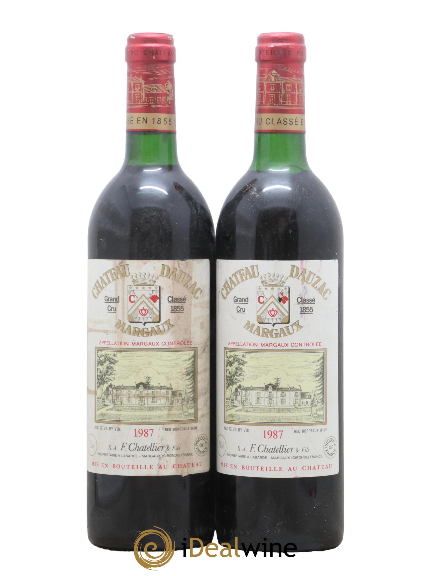 Château Dauzac 5ème Grand Cru Classé 1987 - Lot de 2 bouteilles - 0
