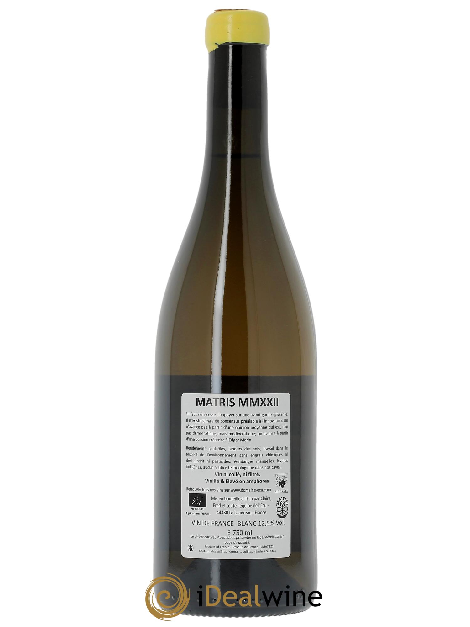 Vin de France Matris Domaine de L'Ecu  2022 - Lot de 1 bouteille - 1