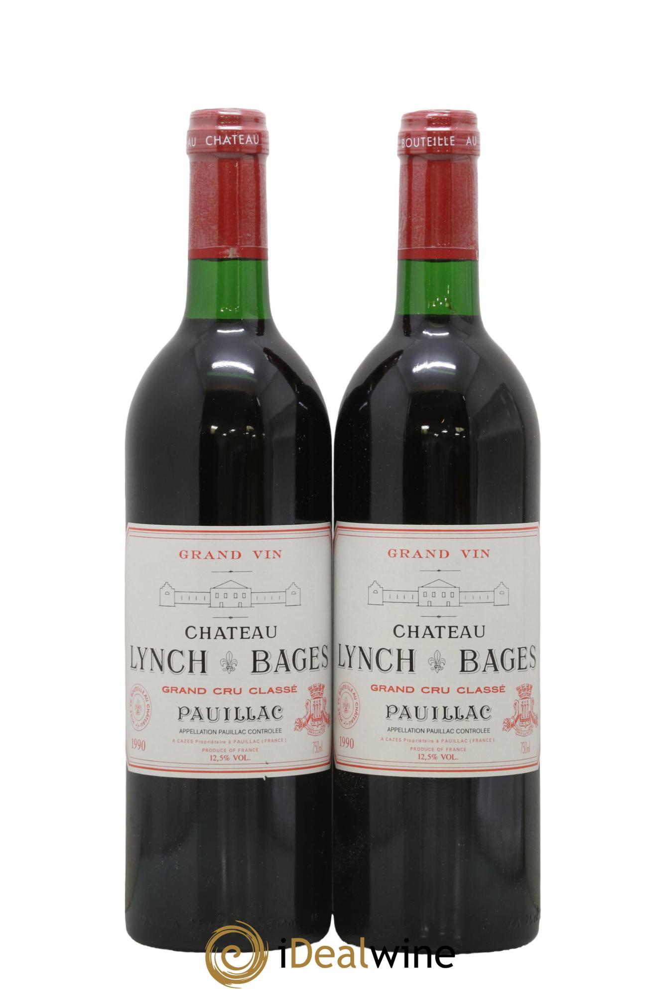 Château Lynch Bages 5ème Grand Cru Classé 1990 - Posten von 2 Flaschen - 0