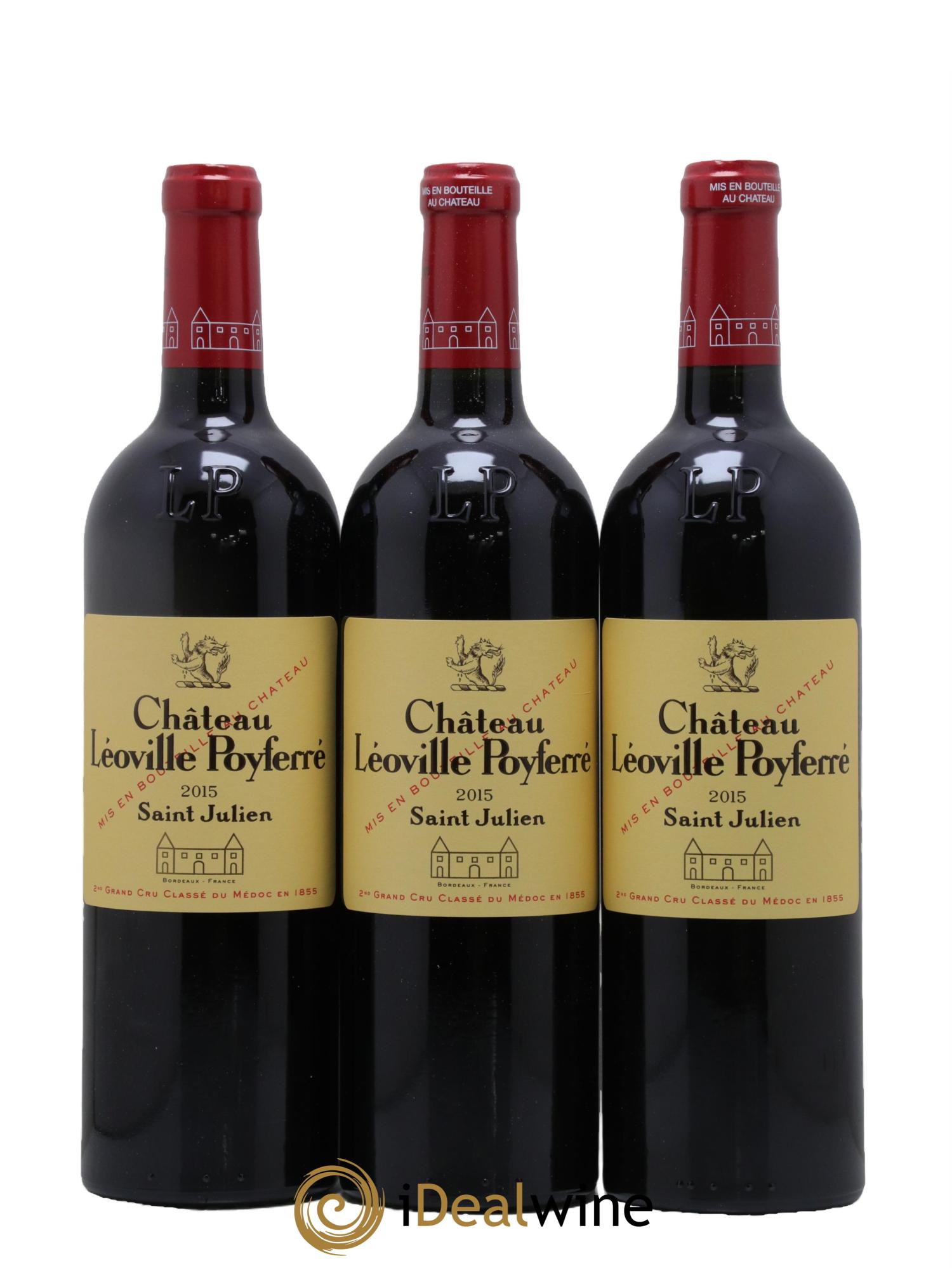 Château Léoville Poyferré 2ème Grand Cru Classé 2015 - Lot de 3 bouteilles - 0