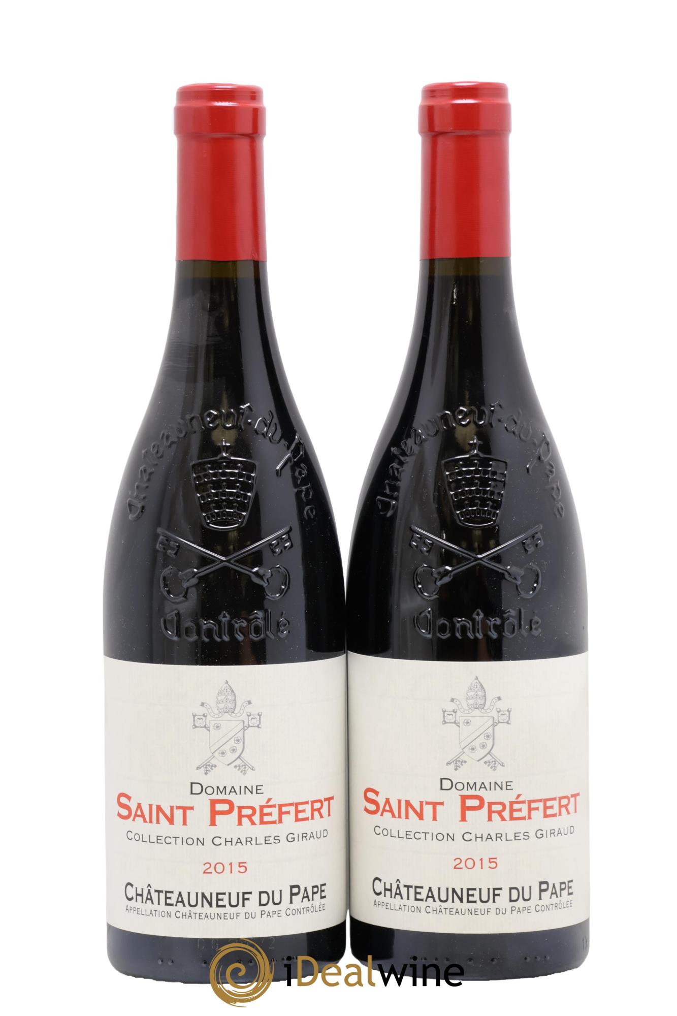 Châteauneuf-du-Pape Collection Charles Giraud Domaine Saint-Préfert 2015 - Lotto di 2 bottiglie - 0