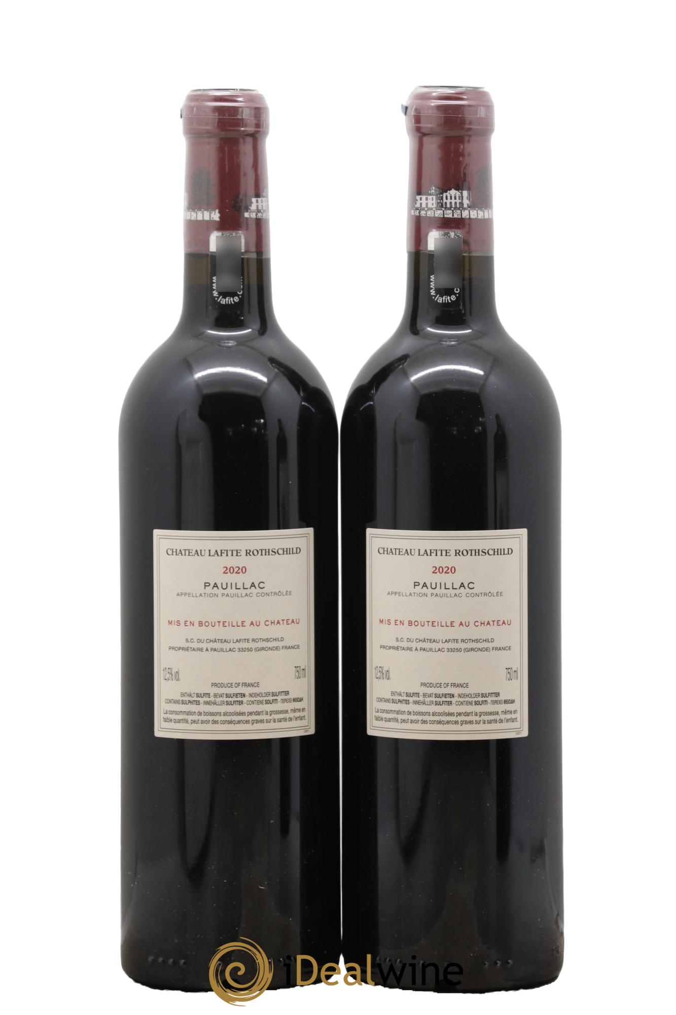 Château Lafite Rothschild 1er Grand Cru Classé 2020 - Lotto di 2 bottiglie - 1