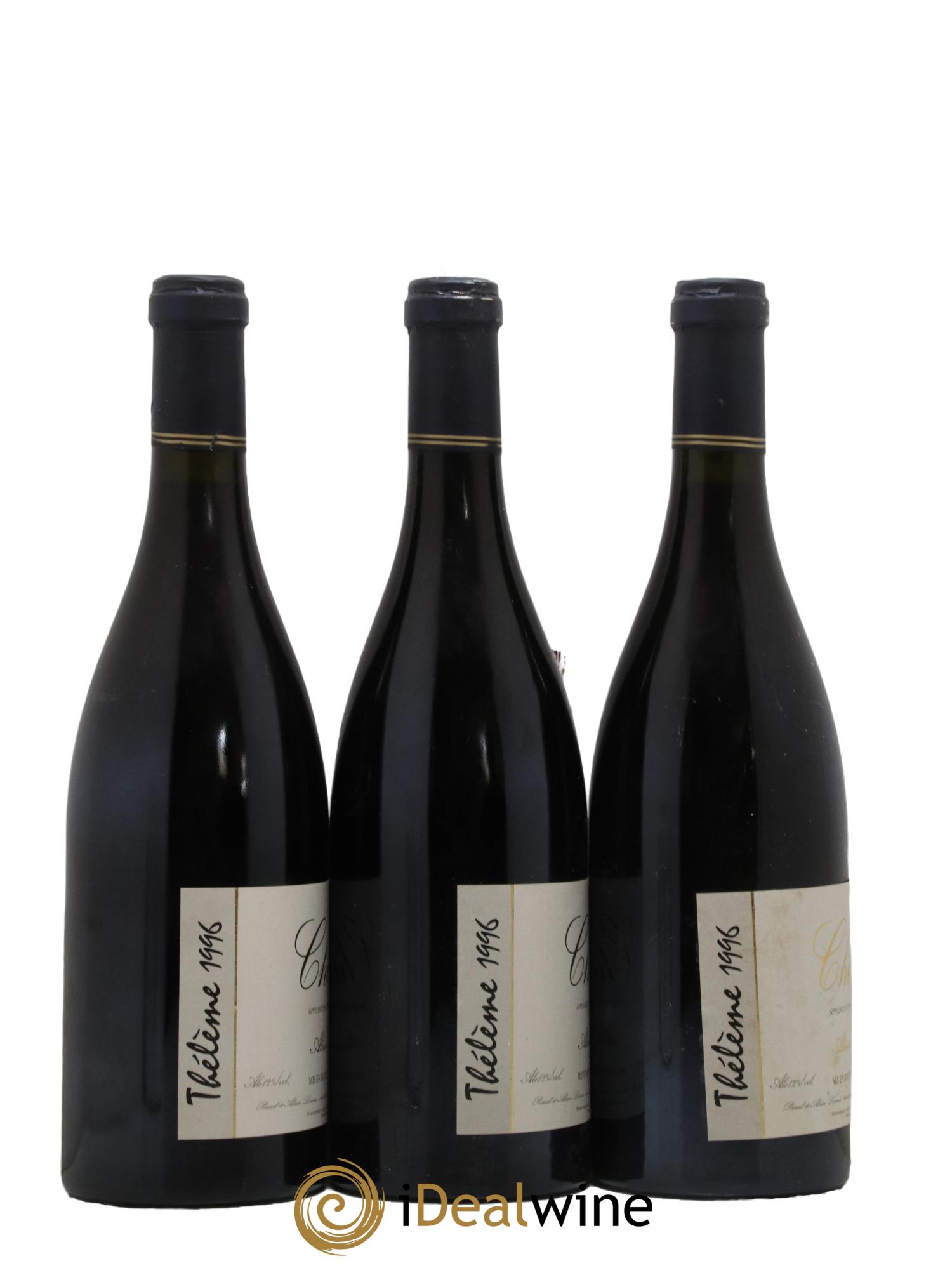 Chinon Theleme Domaine Alain Lorieux 1996 - Lotto di 3 bottiglie - 1