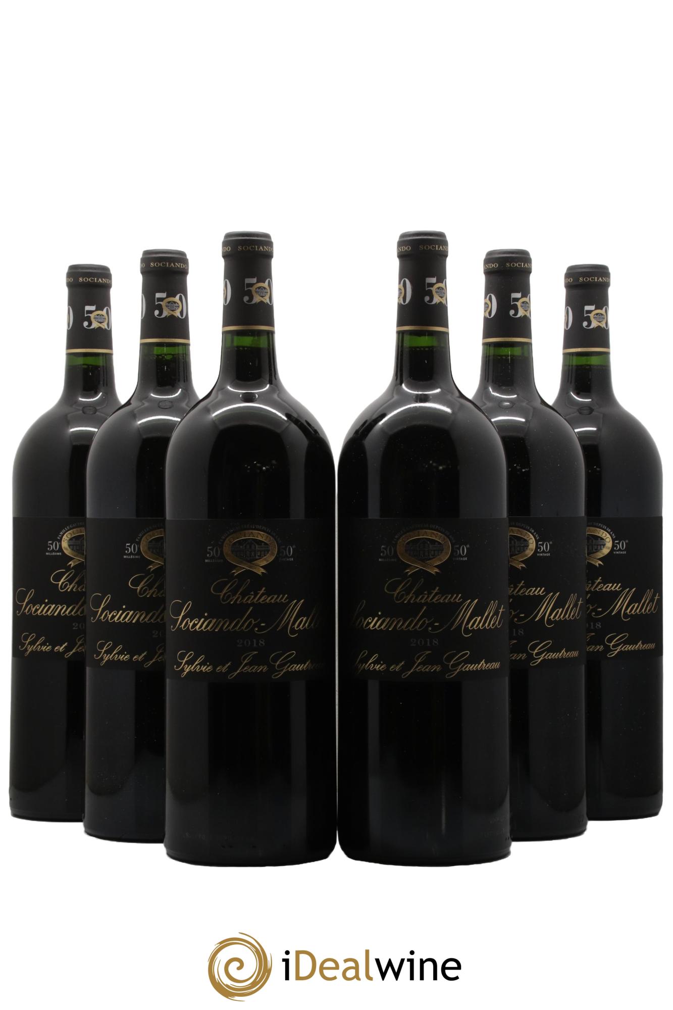 Château Sociando Mallet 2018 - Lot of 6 magnums - 0