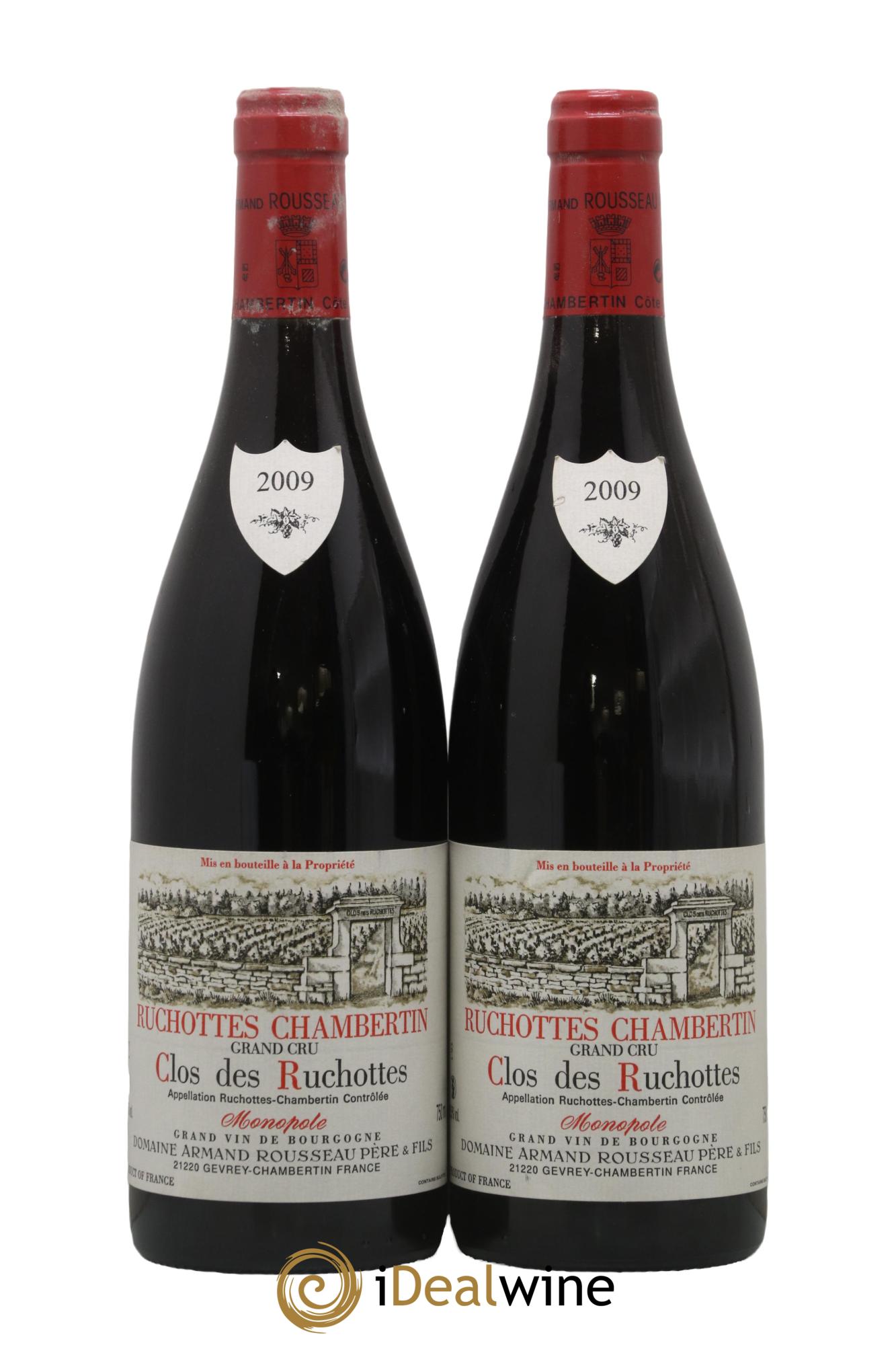 Ruchottes-Chambertin Grand Cru Clos des Ruchottes Armand Rousseau (Domaine) 2009 - Lot de 2 bouteilles - 0