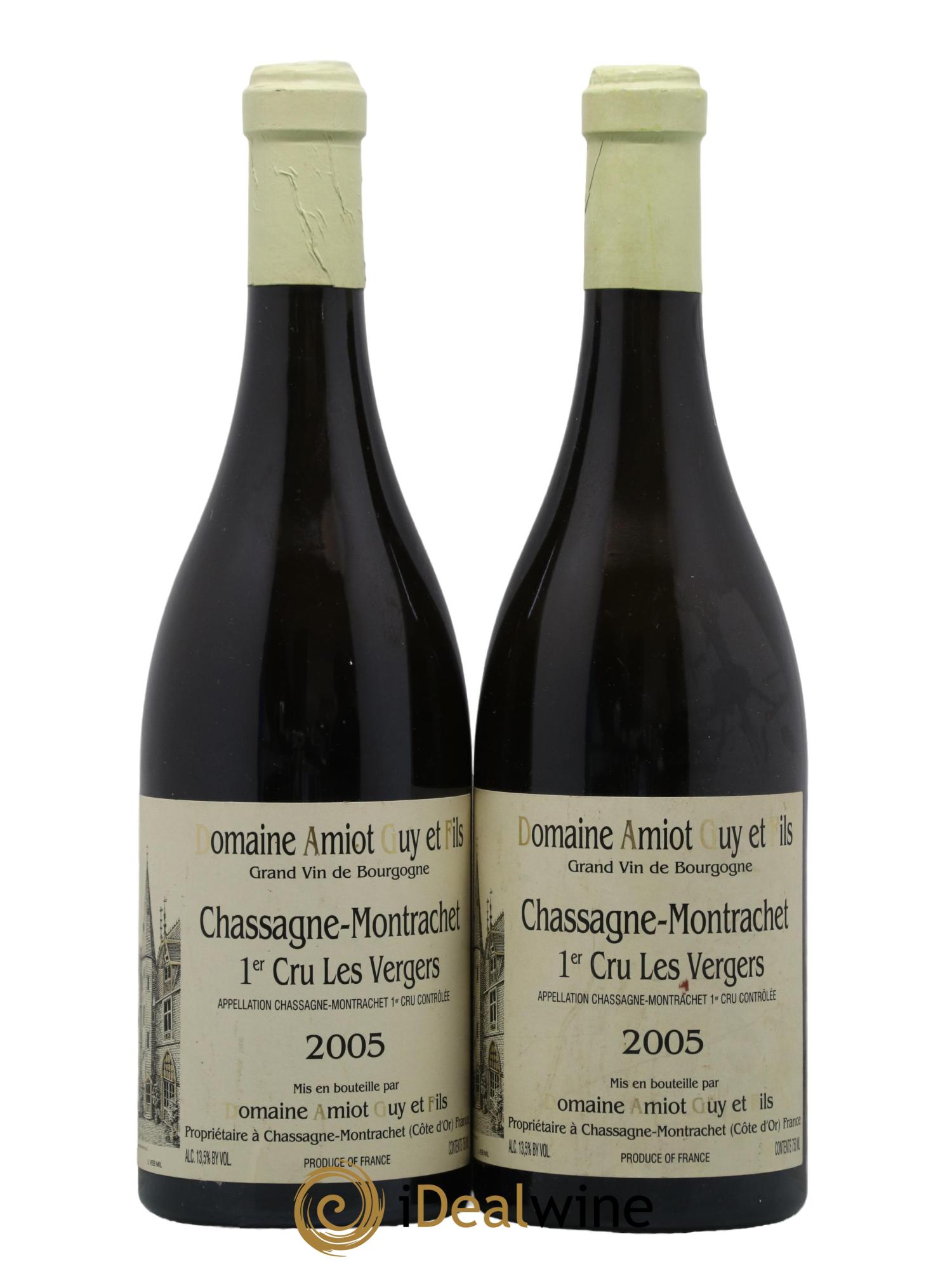 Chassagne-Montrachet 1er Cru Les Vergers Guy Amiot & Fils 2005 - Lot de 2 bouteilles - 0