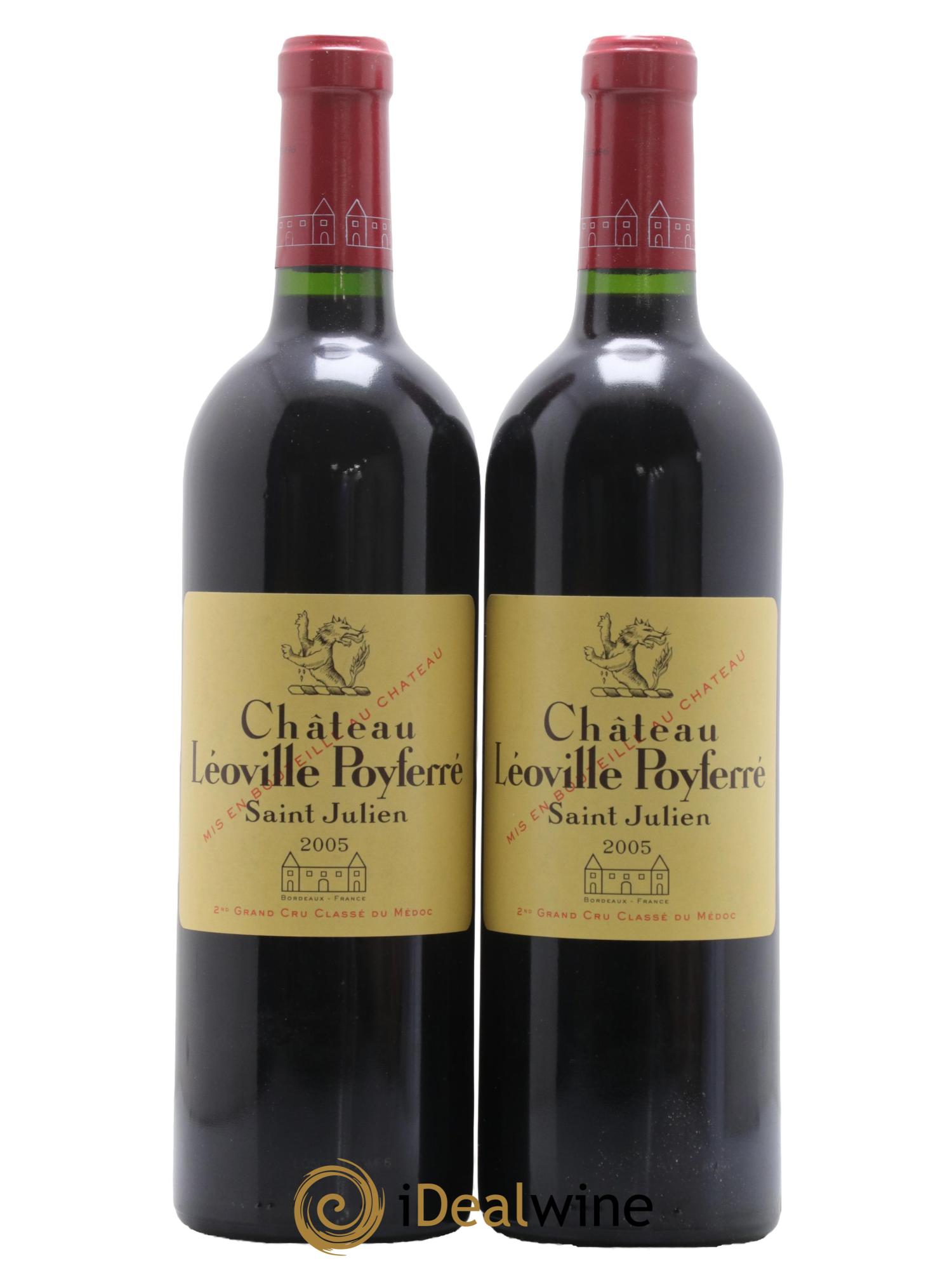 Château Léoville Poyferré 2ème Grand Cru Classé 2005 - Lot de 2 bouteilles - 0