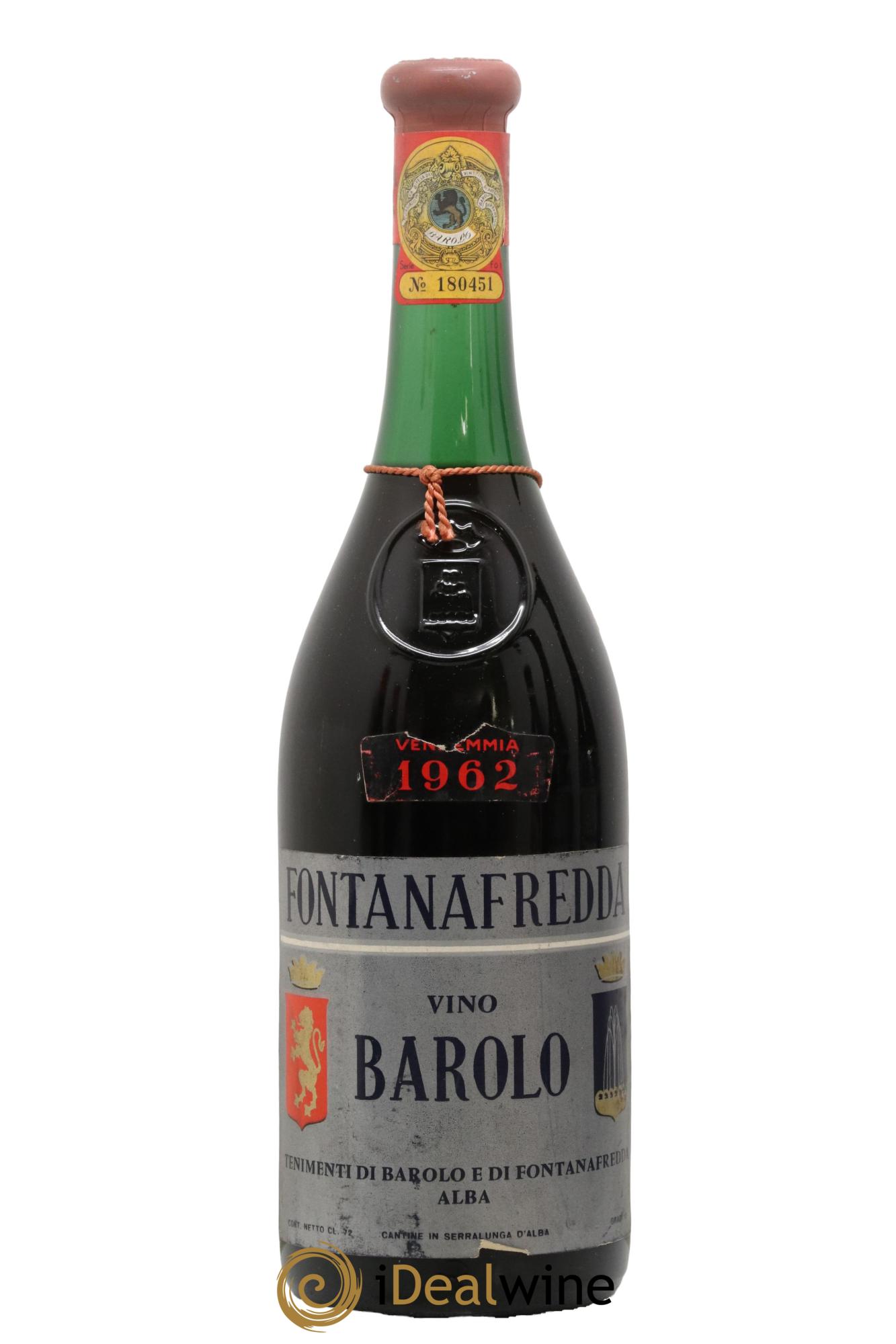 Barolo DOCG Fontanafredda 1962 - Lotto di 1 bottiglia - 0