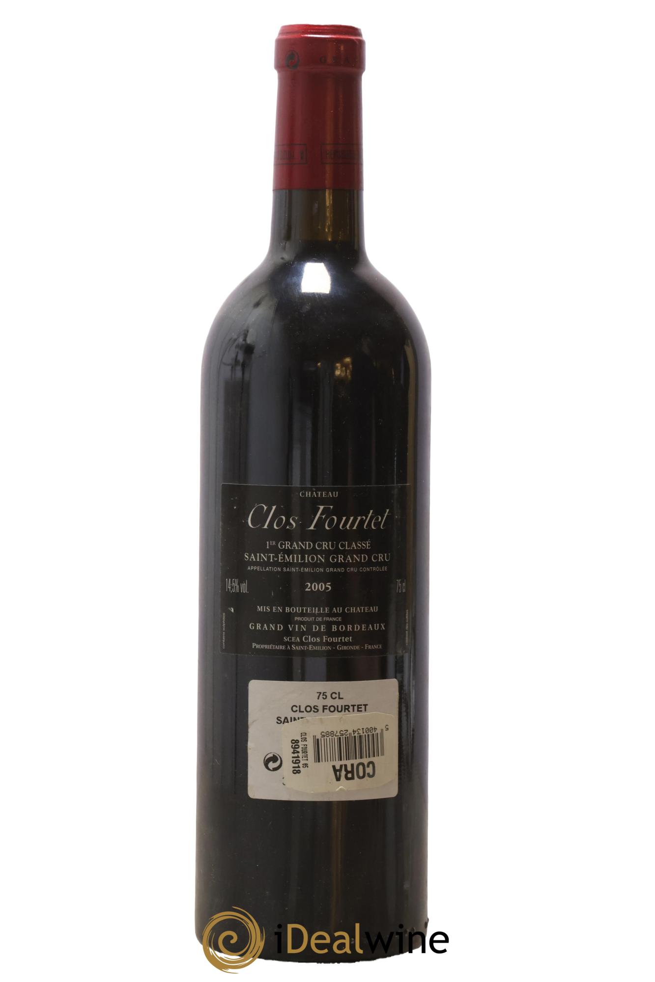 Clos Fourtet 1er Grand Cru Classé B 2005 - Lot de 1 bouteille - 1