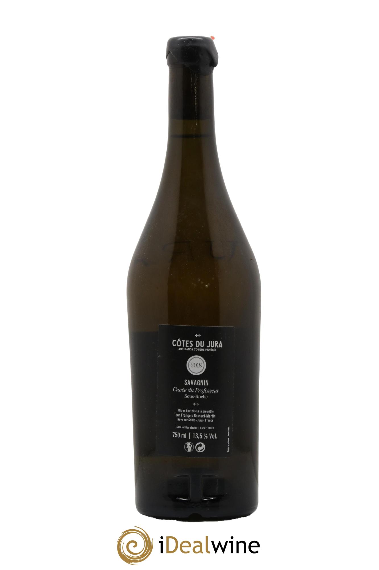 Côtes du Jura Cuvée du Professeur Sous-Roche 48 mois d'élevage François Rousset Martin 2018 - Lot de 1 bouteille - 1