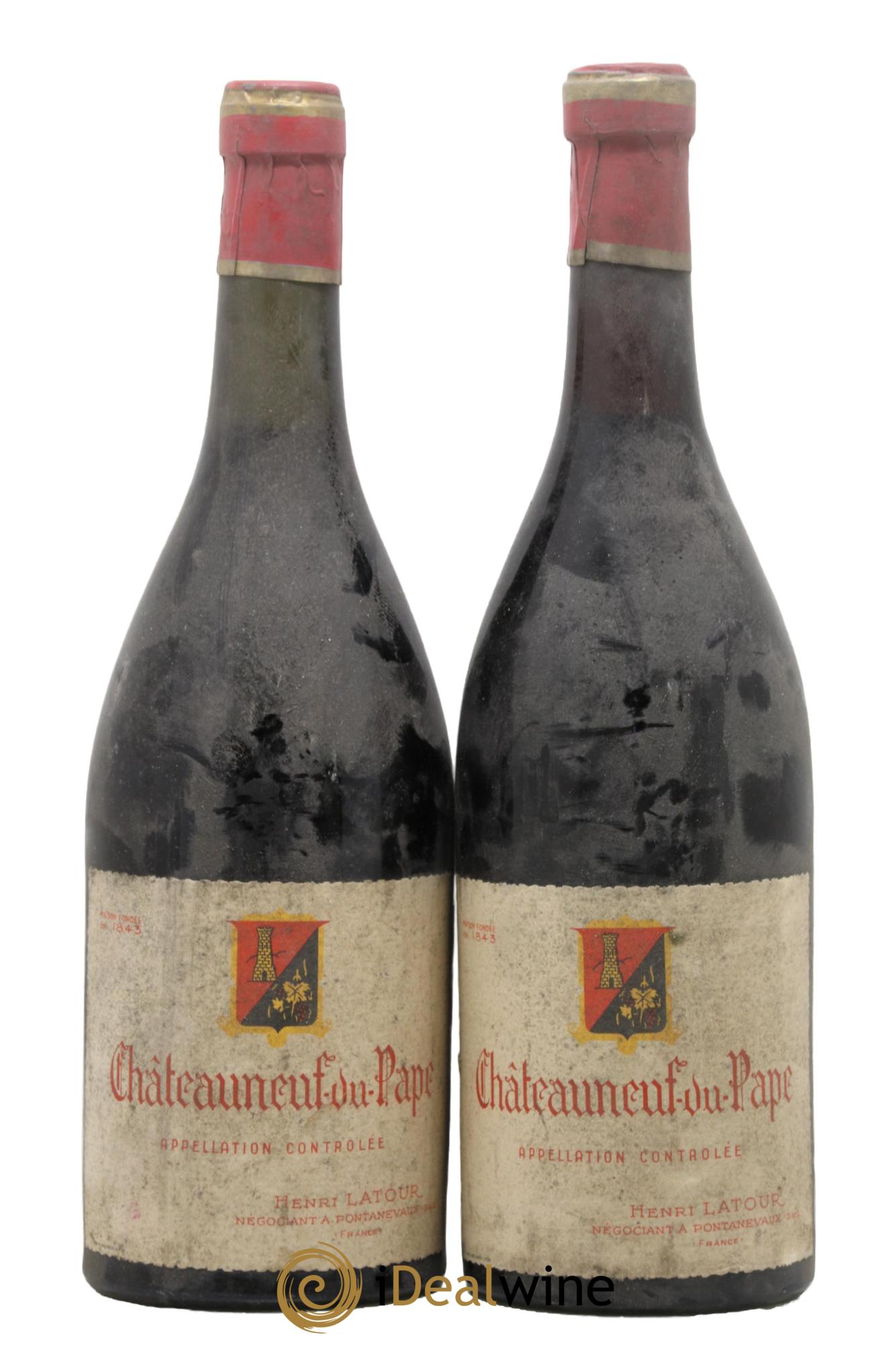 Châteauneuf-du-Pape Henri Latour - Lot of 2 bottles - 0