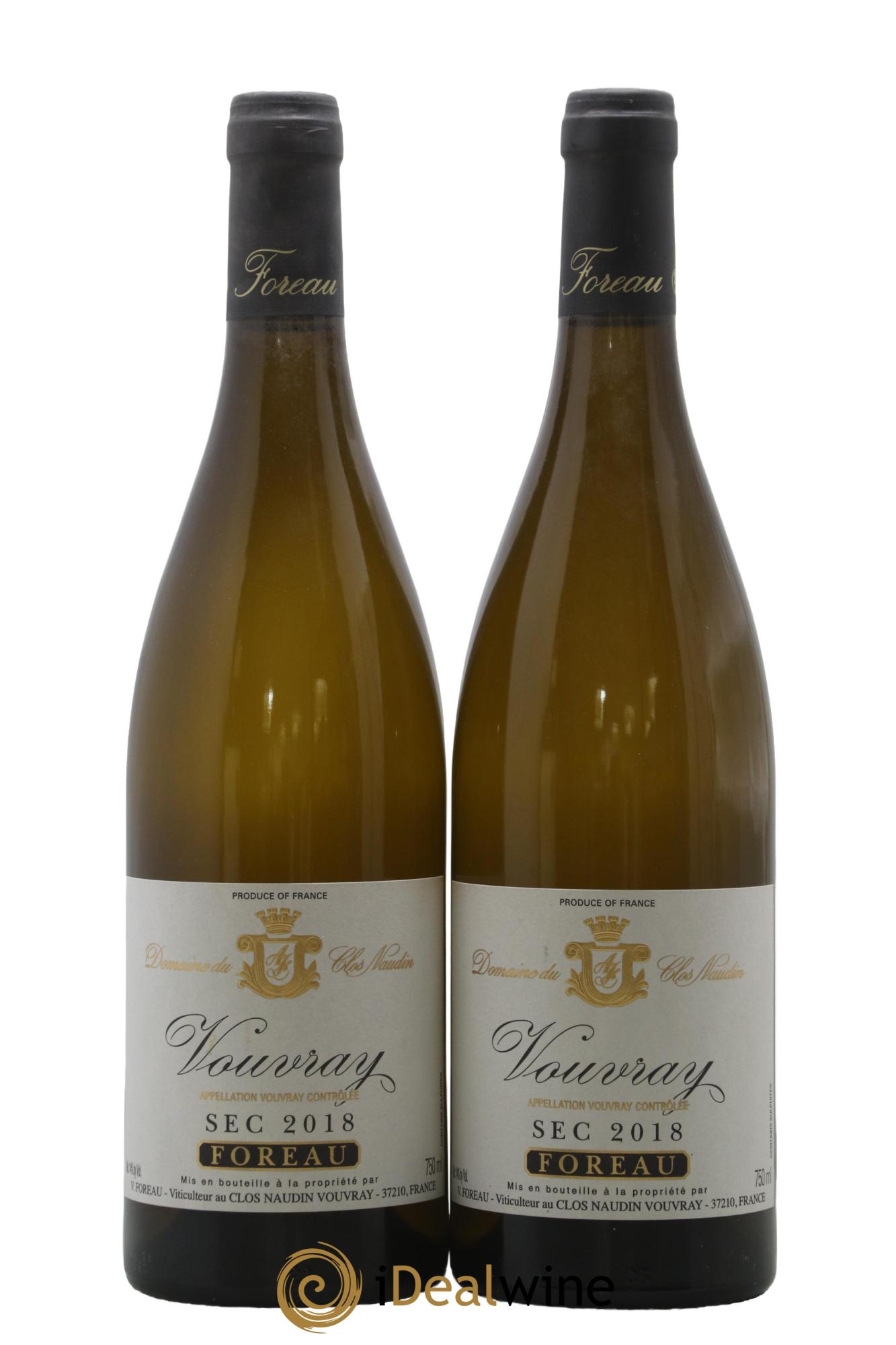 Vouvray Sec Clos Naudin - Philippe Foreau 2018 - Lot de 2 bouteilles - 0