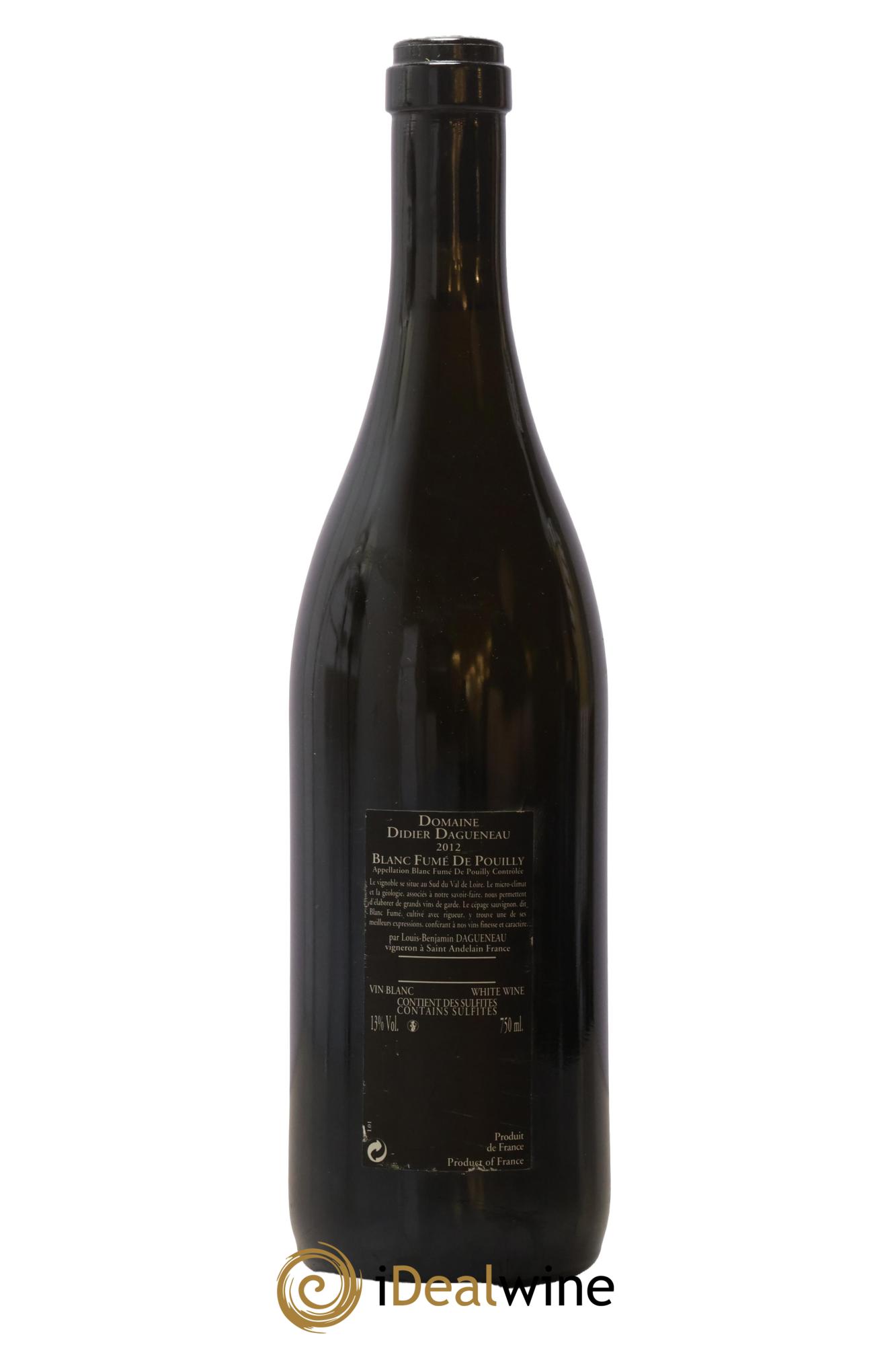 Vin de France (anciennement Pouilly-Fumé) Silex Dagueneau (Domaine Didier - Louis-Benjamin) 2012 - Posten von 1 Flasche - 1