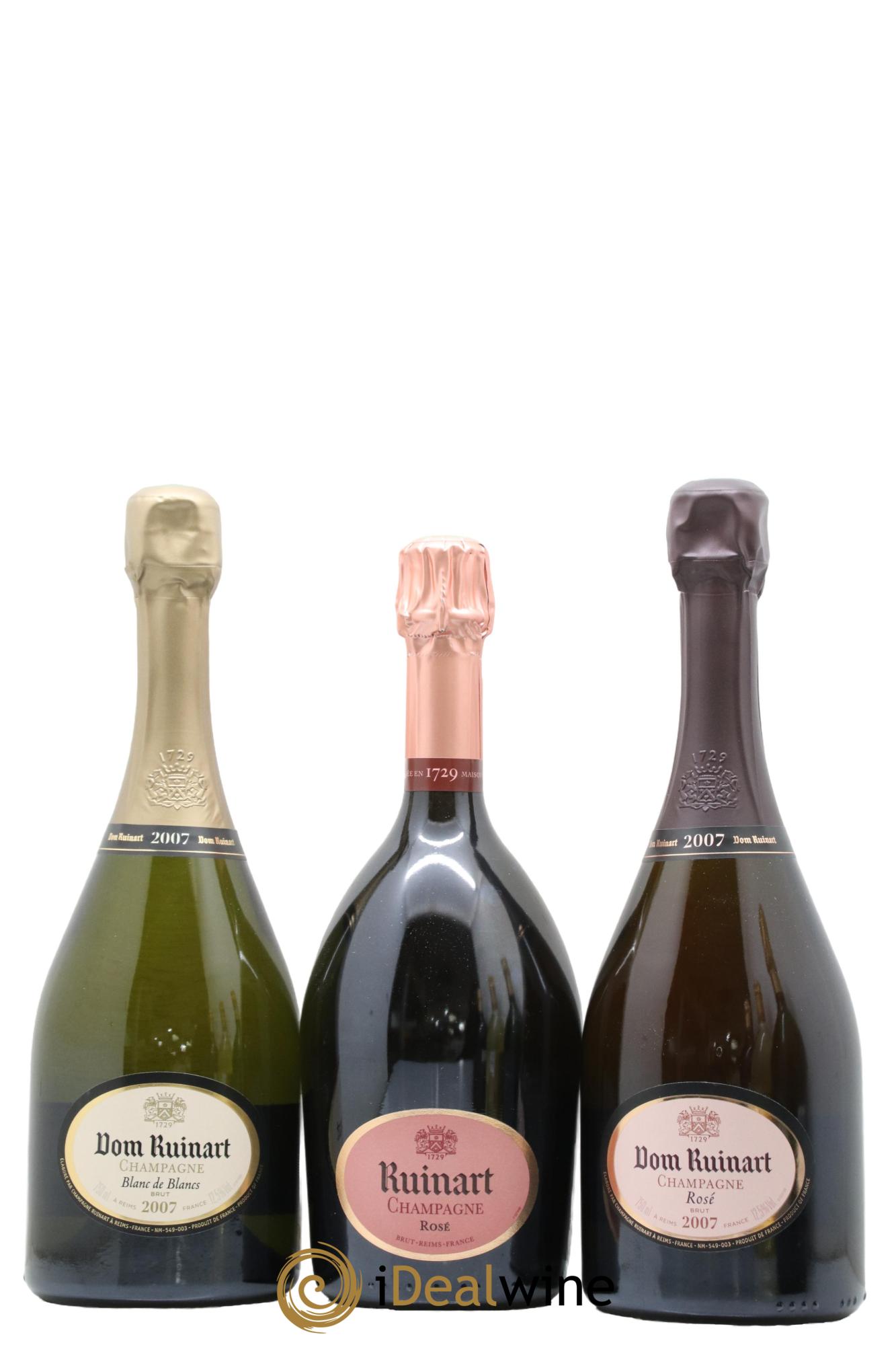 Champagne Coffret Assortiment Ruinart ("R" de Ruinart, Ruinart Rosé, Dom Ruinart 2007, Dom Ruinart Rosé 2007, Ruinart Blanc de Blancs, Ruinart 2011) - Lot de 6 bouteilles - 2