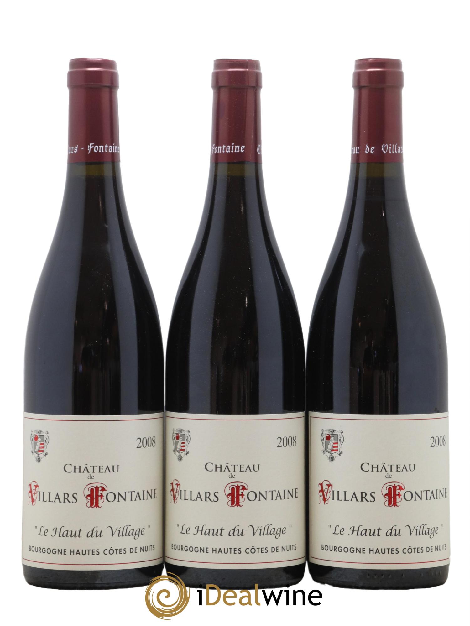 Hautes-Côtes de Nuits Le Haut du Village Domaine de Villars Fontaine 2008 - Lot de 3 bouteilles - 0