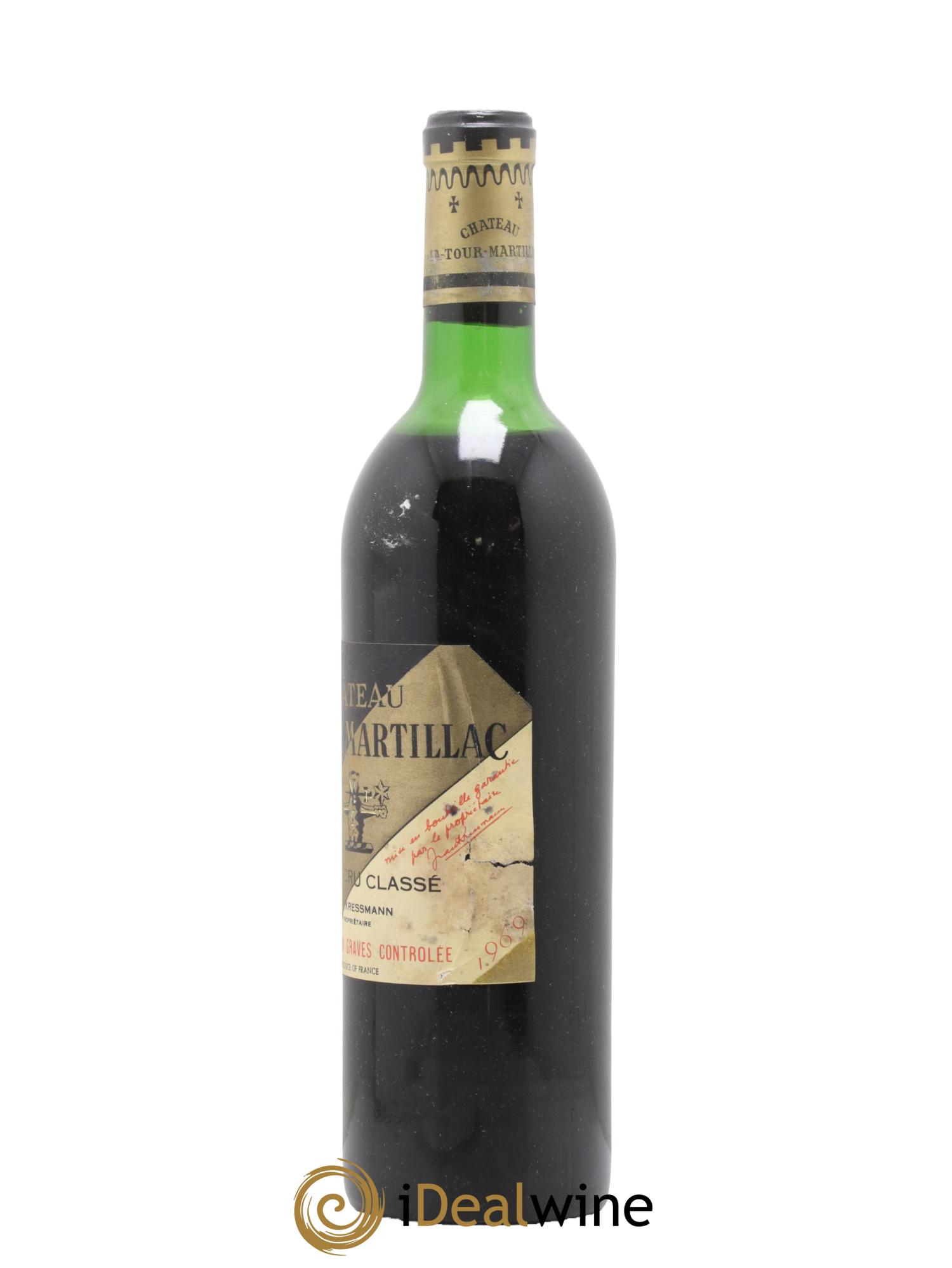Château Latour-Martillac Cru Classé de Graves 1969 - Lot of 1 bottle - 1