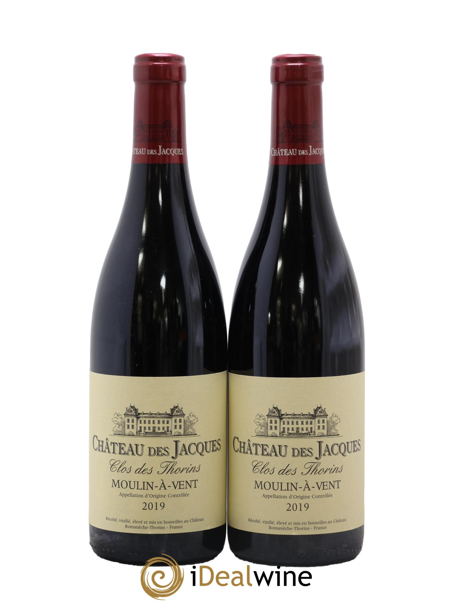 Moulin-à-Vent Clos des Thorins Château des Jacques 2019 - Lot de 2 bouteilles - 0
