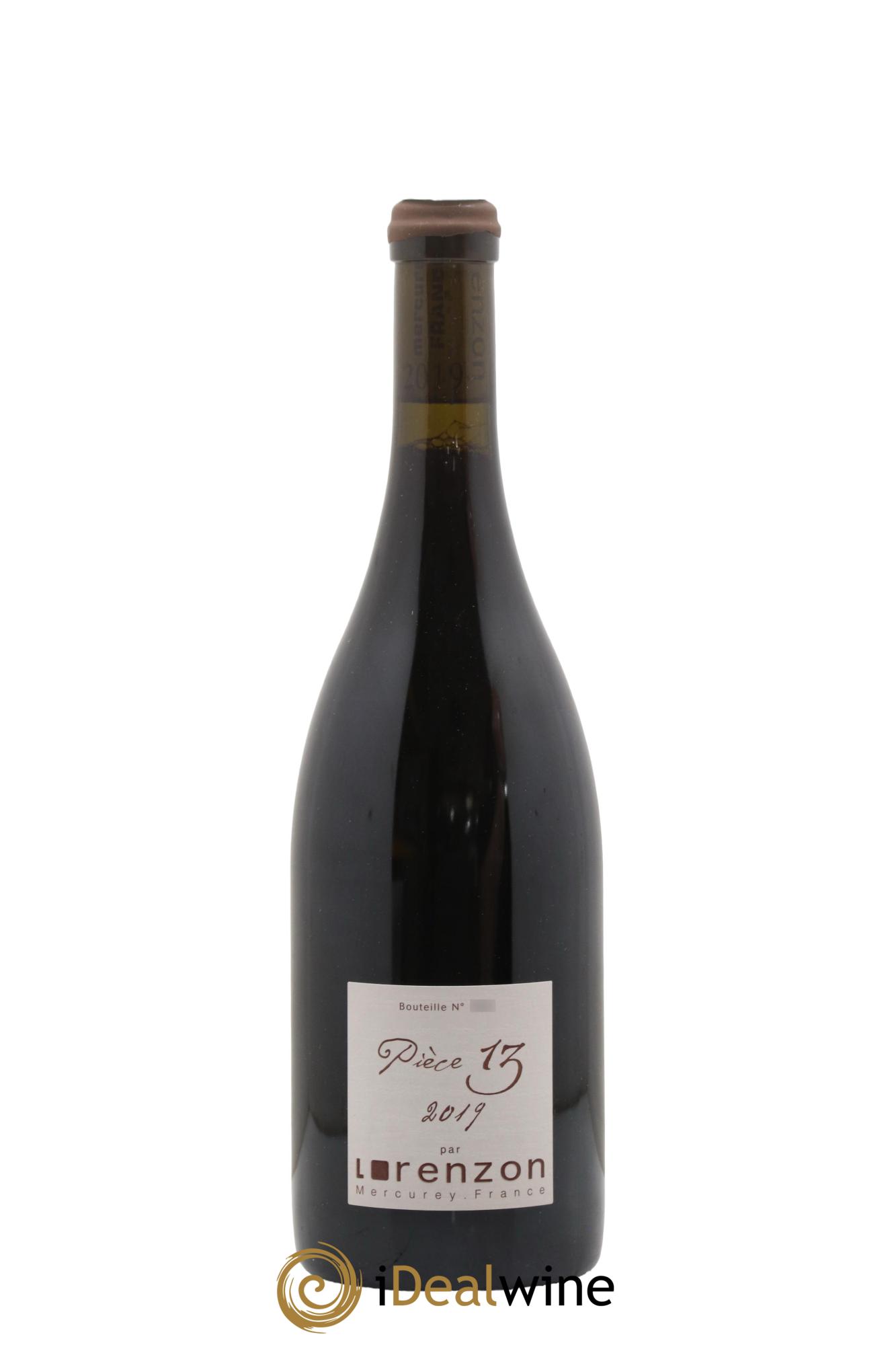 Mercurey 1er Cru Pièce 13 Bruno Lorenzon 2019 - Lot de 1 bouteille - 0