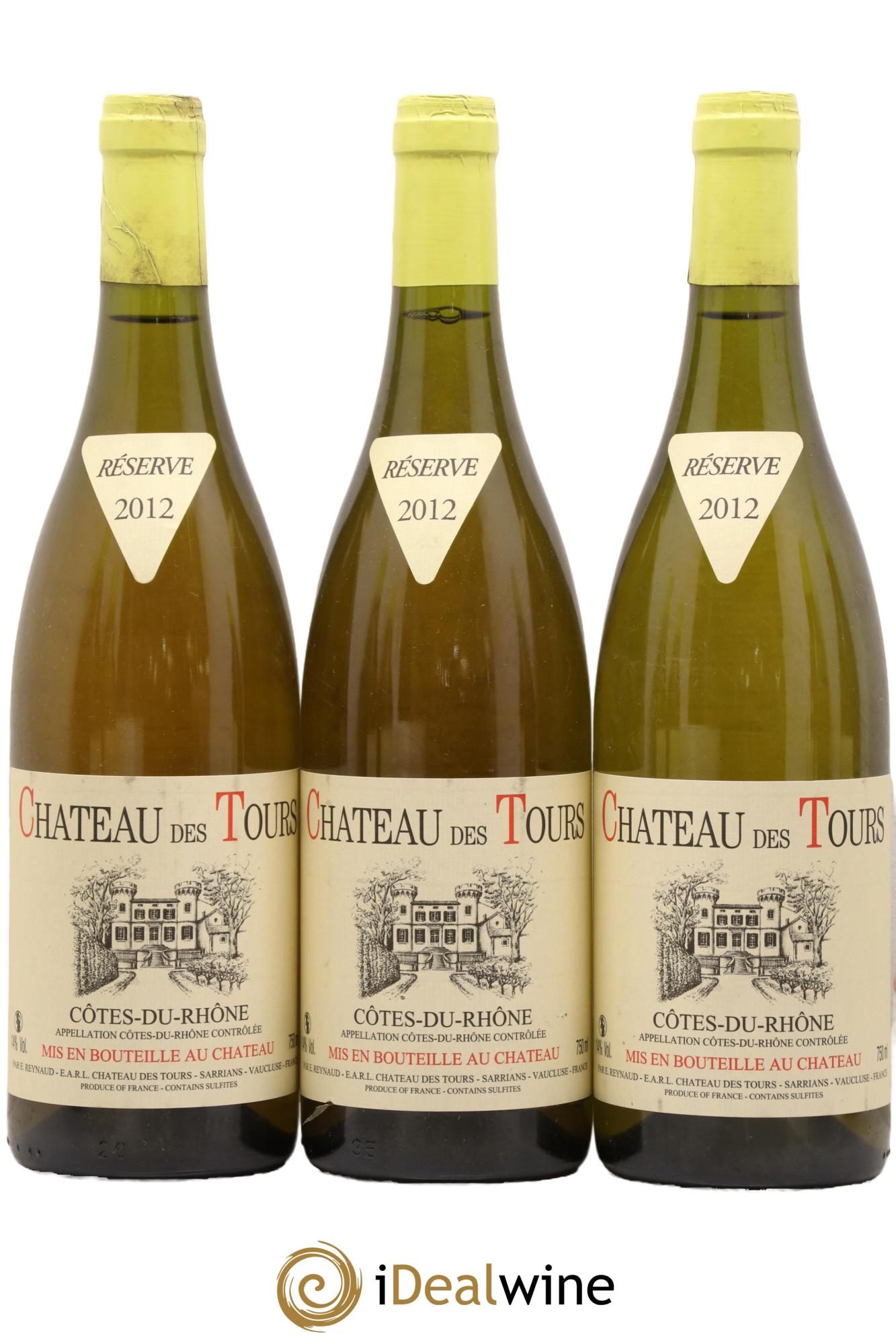 Côtes-du-Rhône Château des Tours Emmanuel Reynaud 2012 - Lot de 3 bouteilles - 0