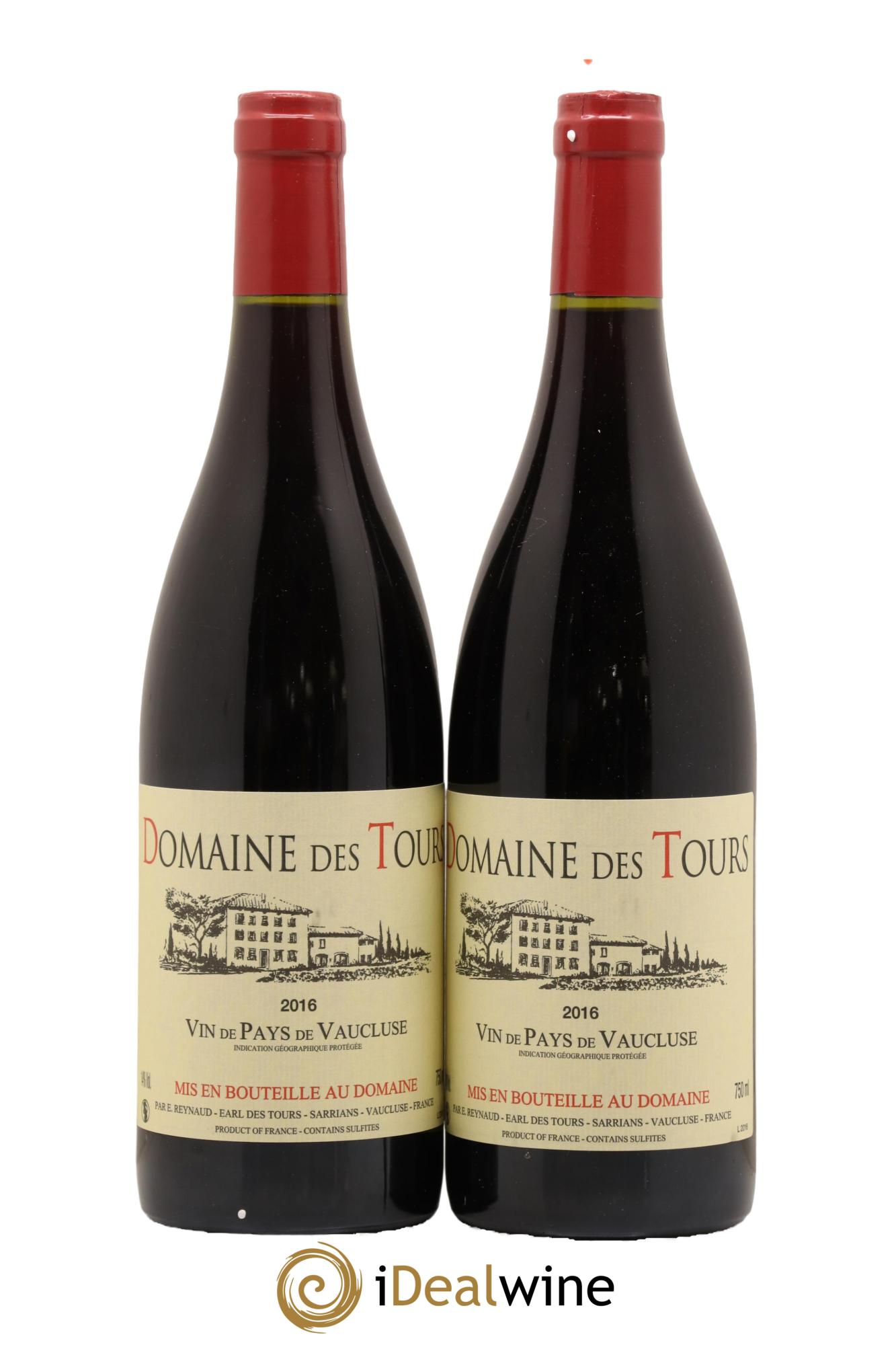 Vaucluse (Vin de Pays de Vaucluse) Domaine des Tours Emmanuel Reynaud 2016 - Lot de 2 bouteilles - 0