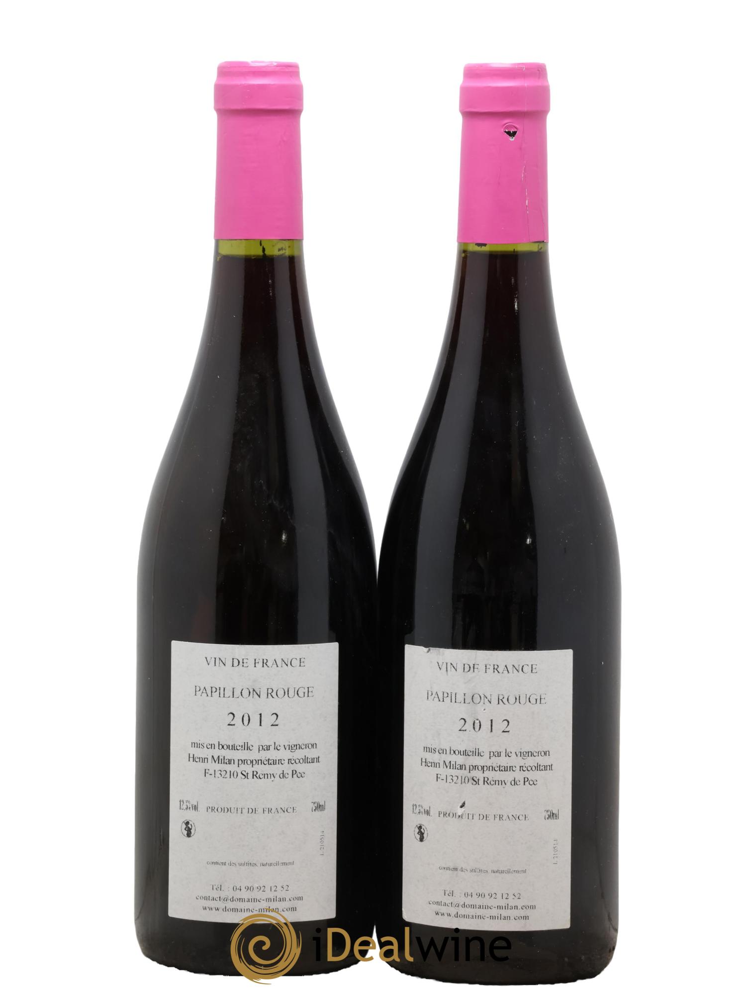 Vin de France Papillon Sans Soufre Henri Milan 2012 - Lot of 2 bottles - 1