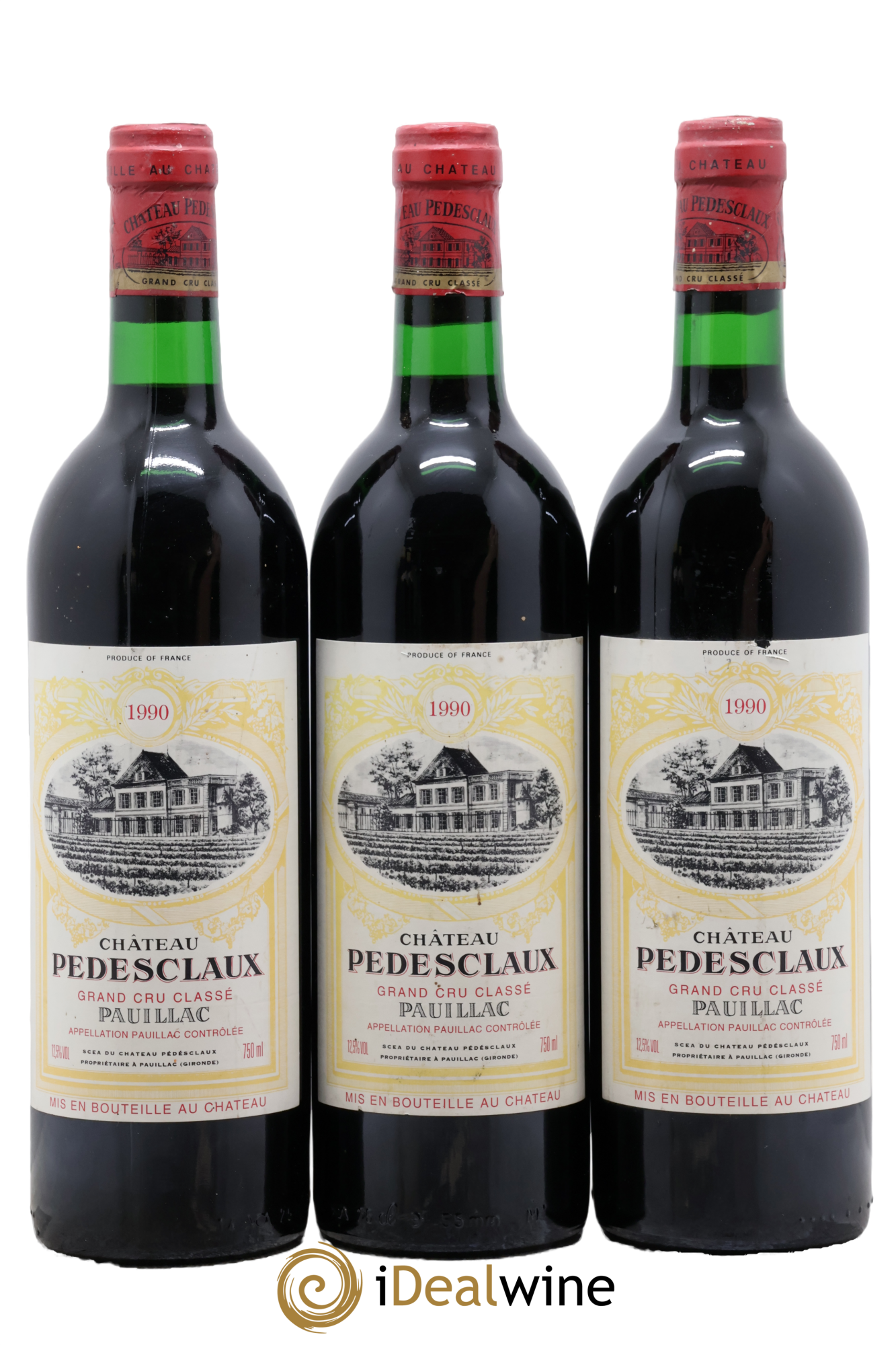 Château Pedesclaux 5ème Grand Cru Classé 1990 - Posten von 3 Flaschen - 0
