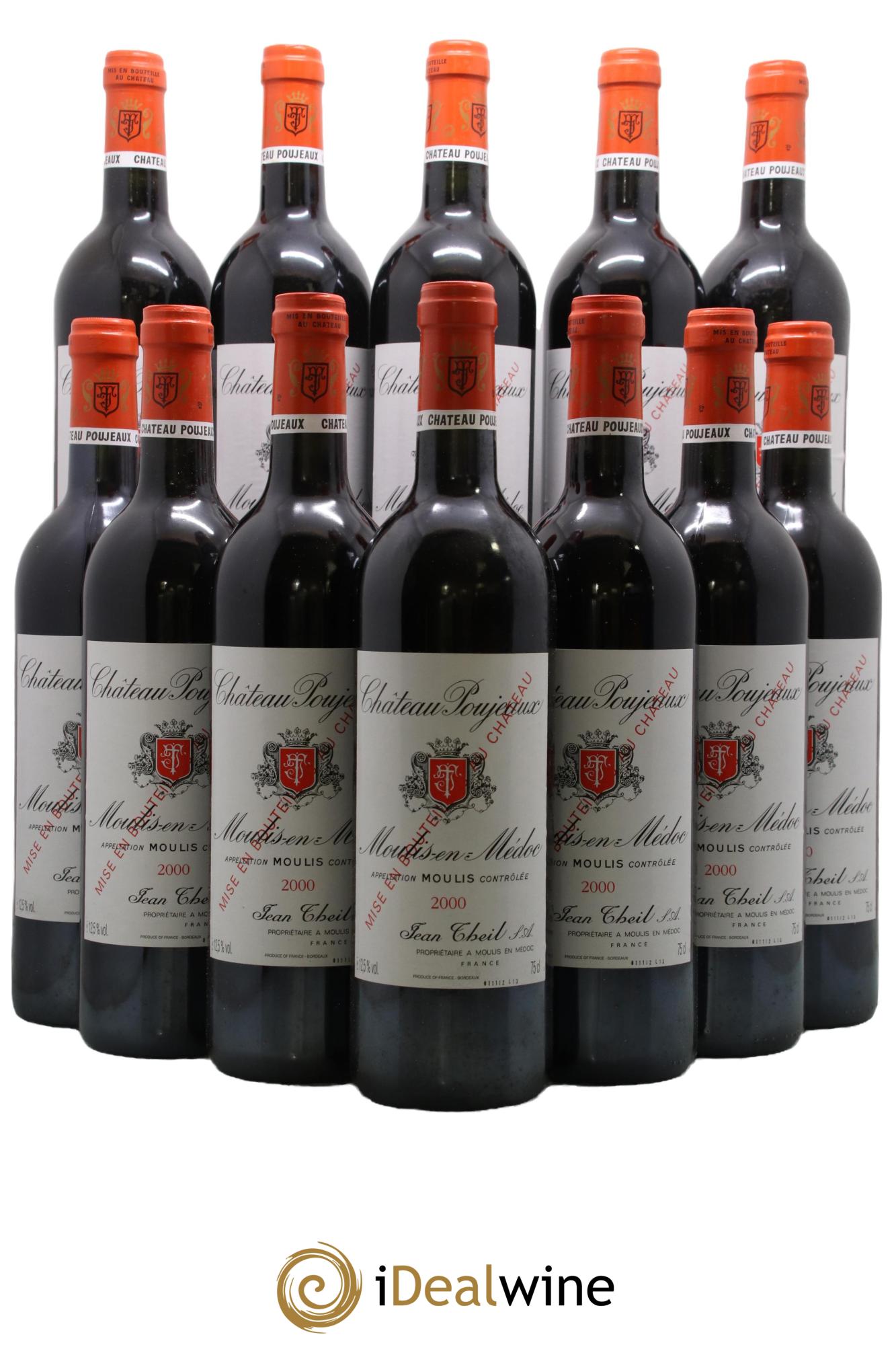 Château Poujeaux 2000 - Lot of 12 bottles - 0