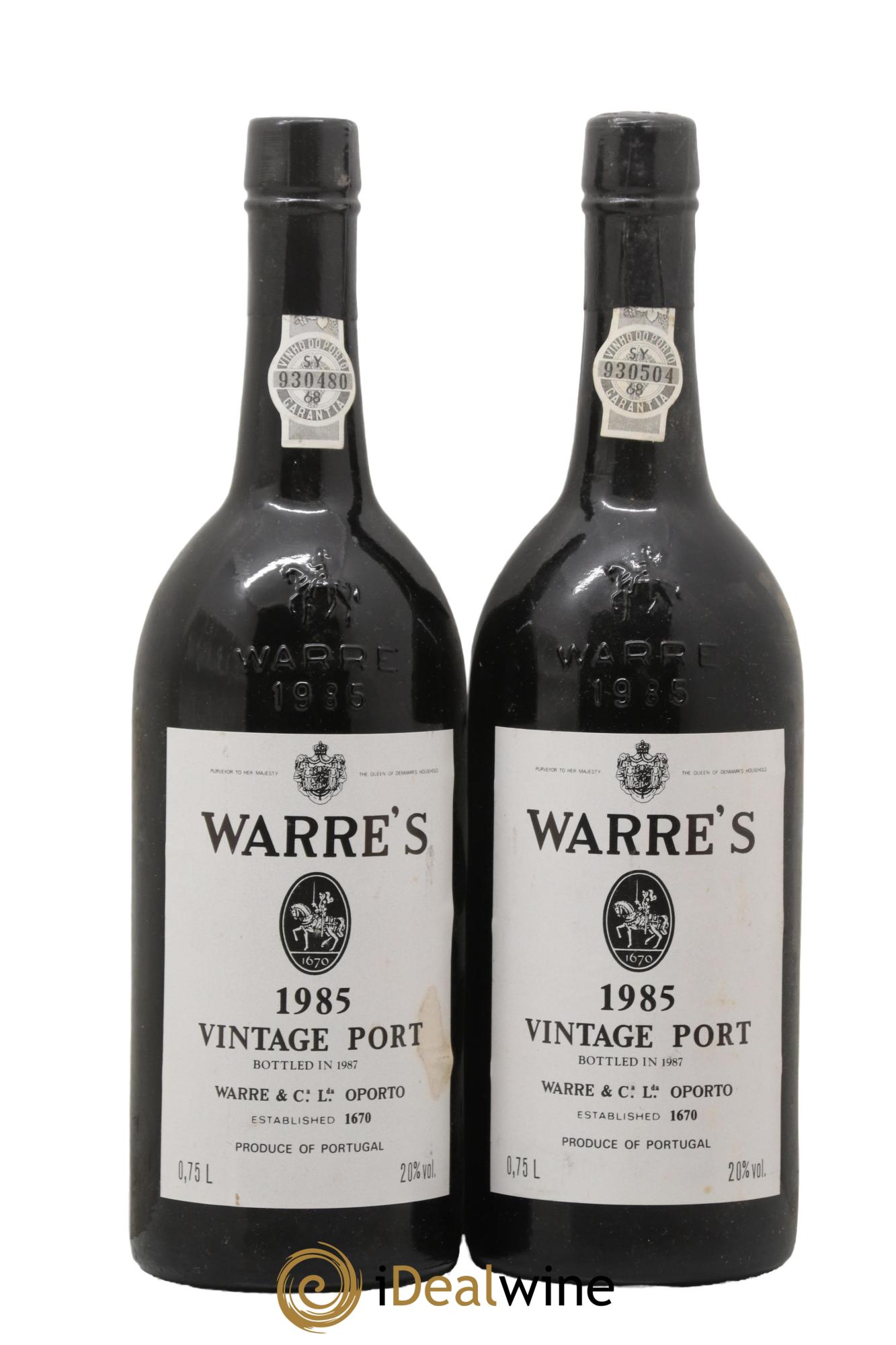 Porto Warre´s Vintage 1985 - Lot of 2 bottles - 0