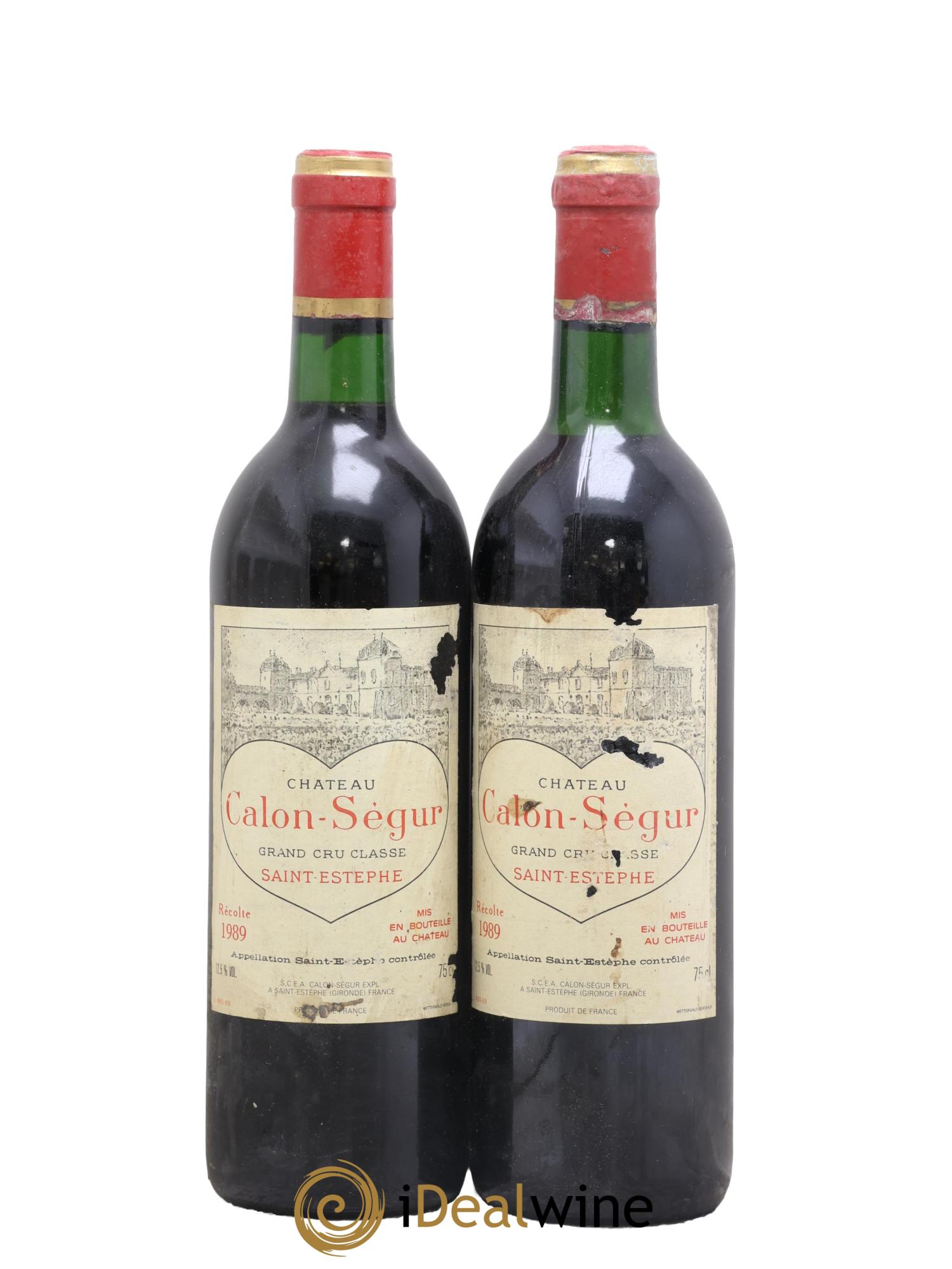 Château Calon Ségur 3ème Grand Cru Classé 1989 - Lot de 2 bouteilles - 0