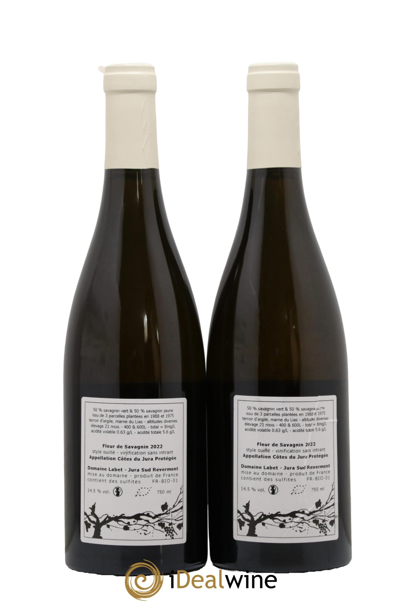 Côtes du Jura Fleur de Savagnin Romain - Julien - Charline Labet 2022 - Lot of 2 bottles - 1