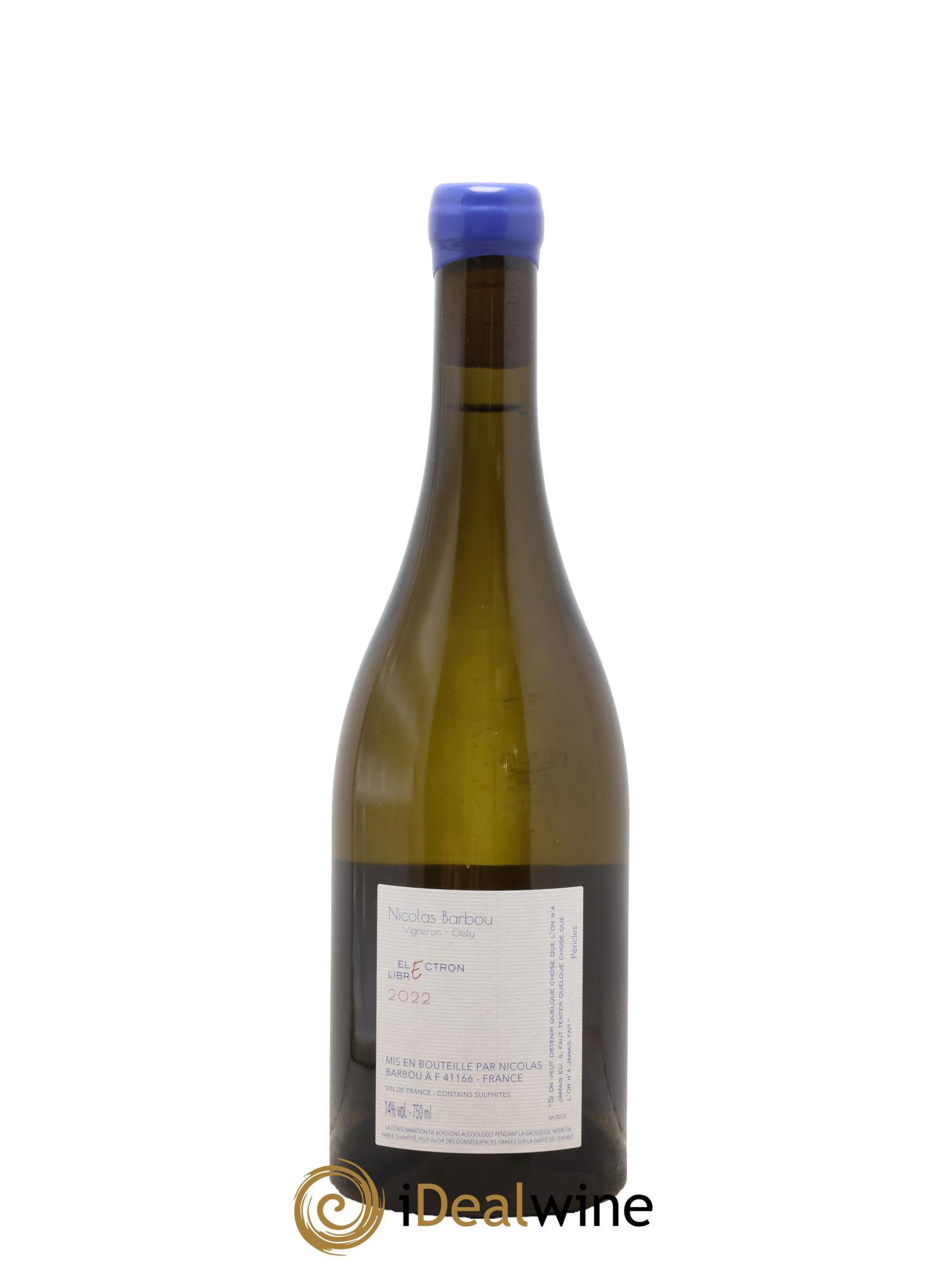 Touraine-Oisly Eléctron Libre Nicolas Barbou 2022 - Lot of 1 bottle - 1