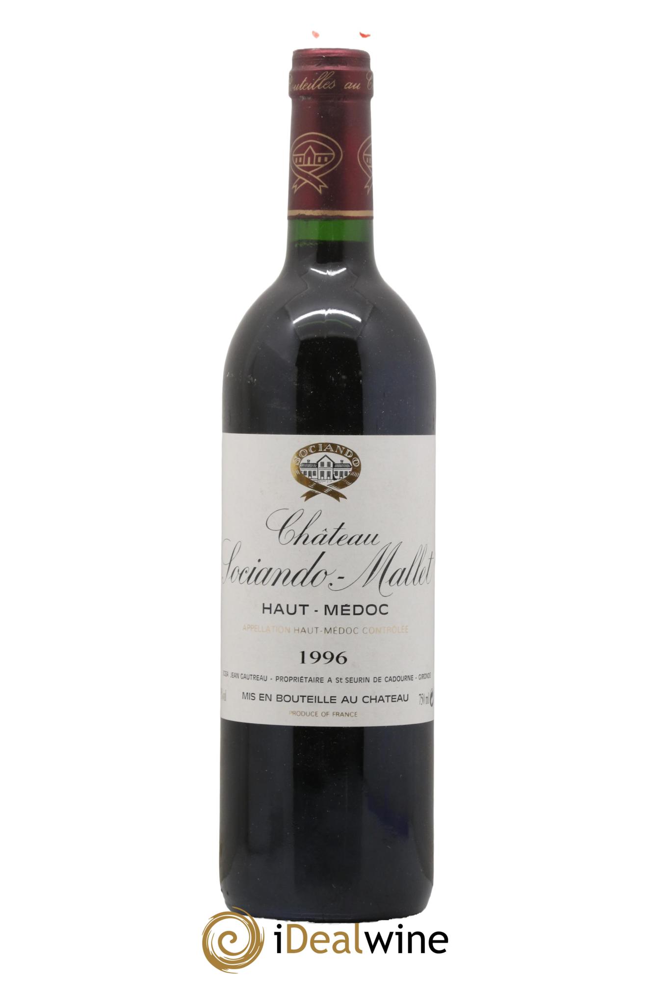 Château Sociando Mallet 1996 - Lotto di 1 bottiglia - 0
