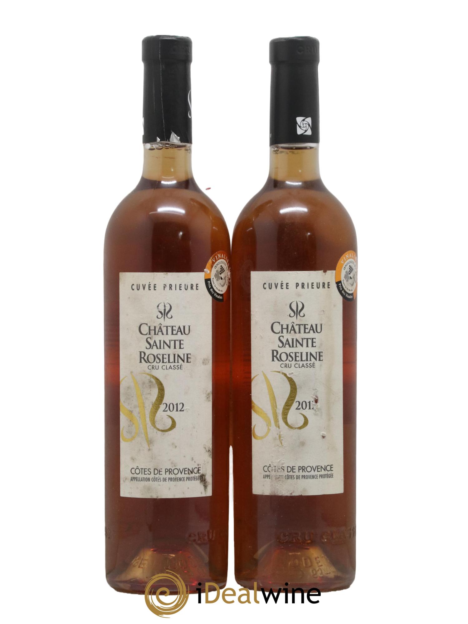 Côtes de Provence Le Prieure Chateau de Sainte Roseline 2012 - Lot de 2 bouteilles - 0