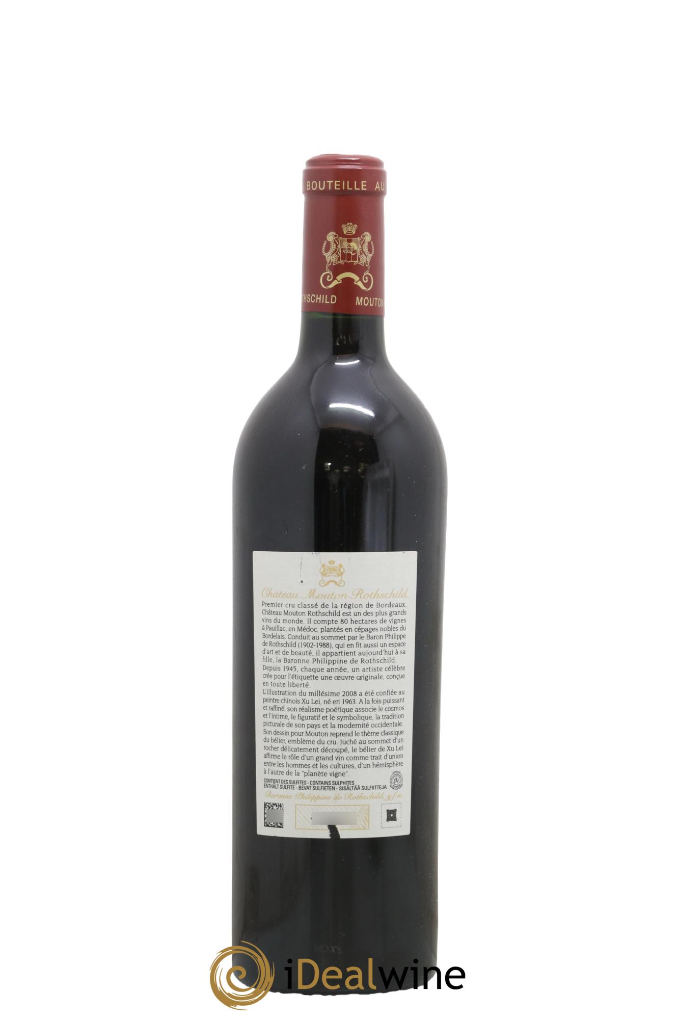 Château Mouton Rothschild 1er Grand Cru Classé 2008 - Lot de 1 bouteille - 1