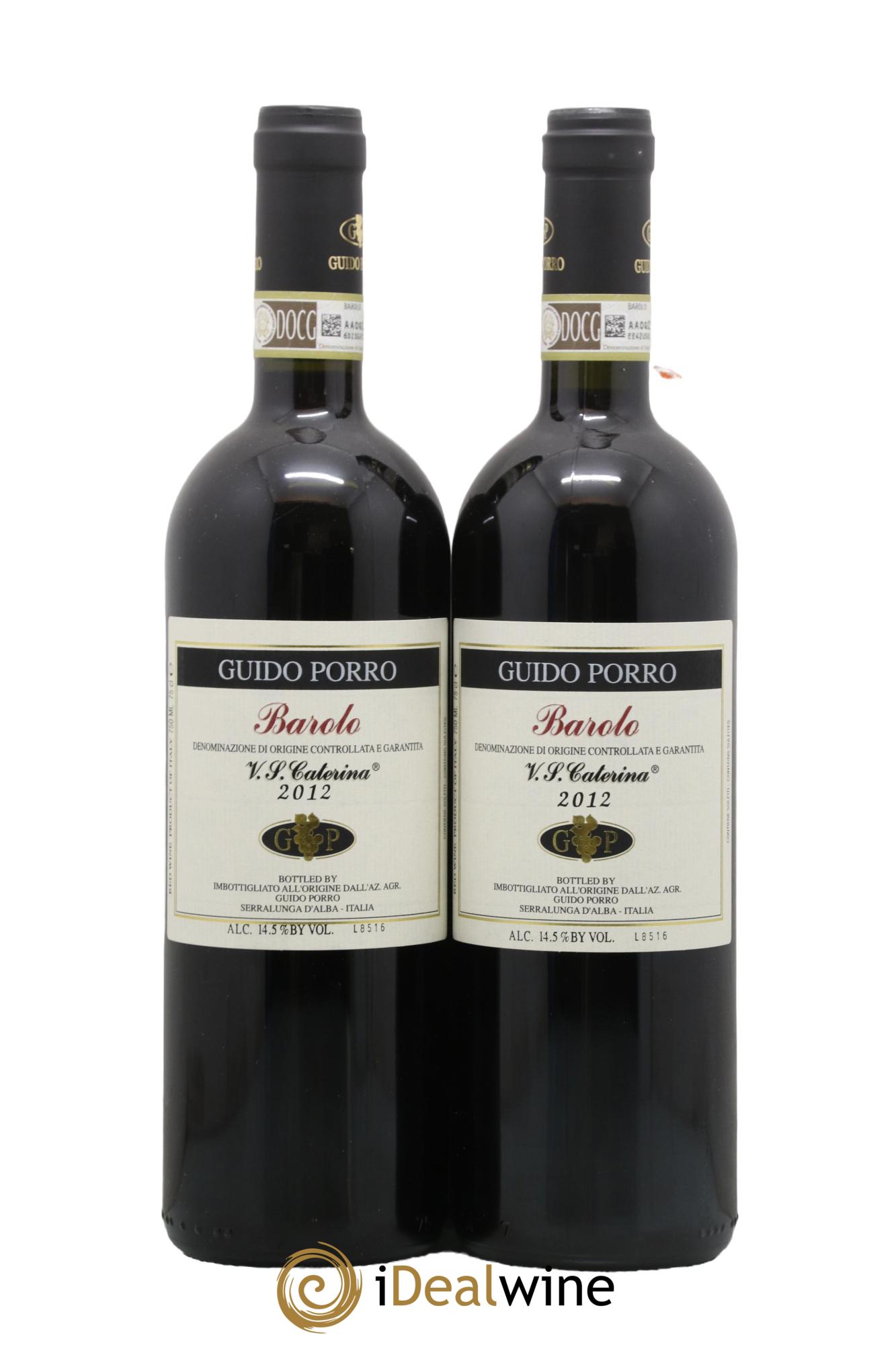 Barolo Vigna Santa Caterina Guido Porro 2012 - Lot de 2 bouteilles - 0