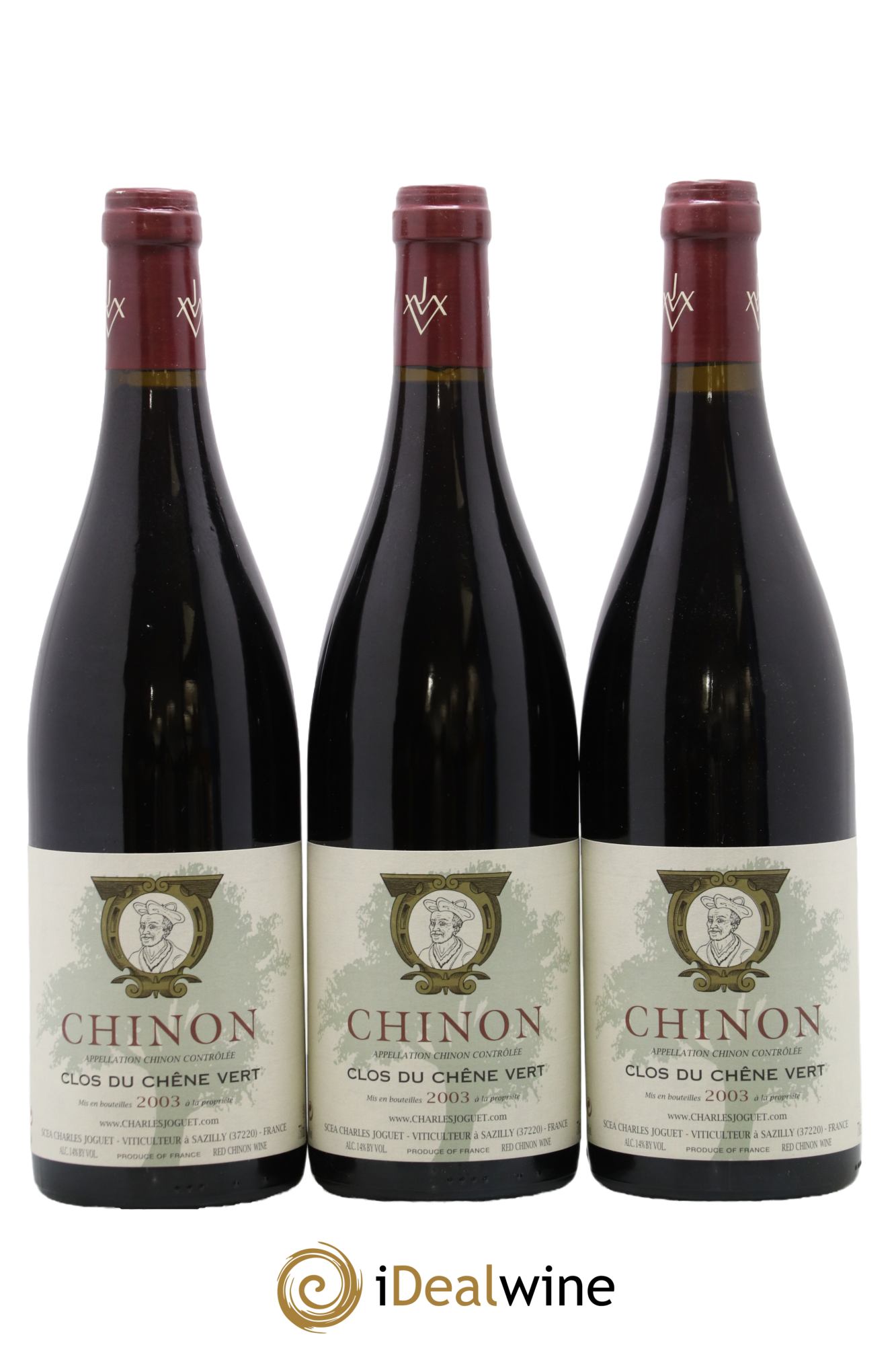 Chinon Clos du Chêne Vert Charles Joguet 2003 - Lotto di 3 bottiglie - 0