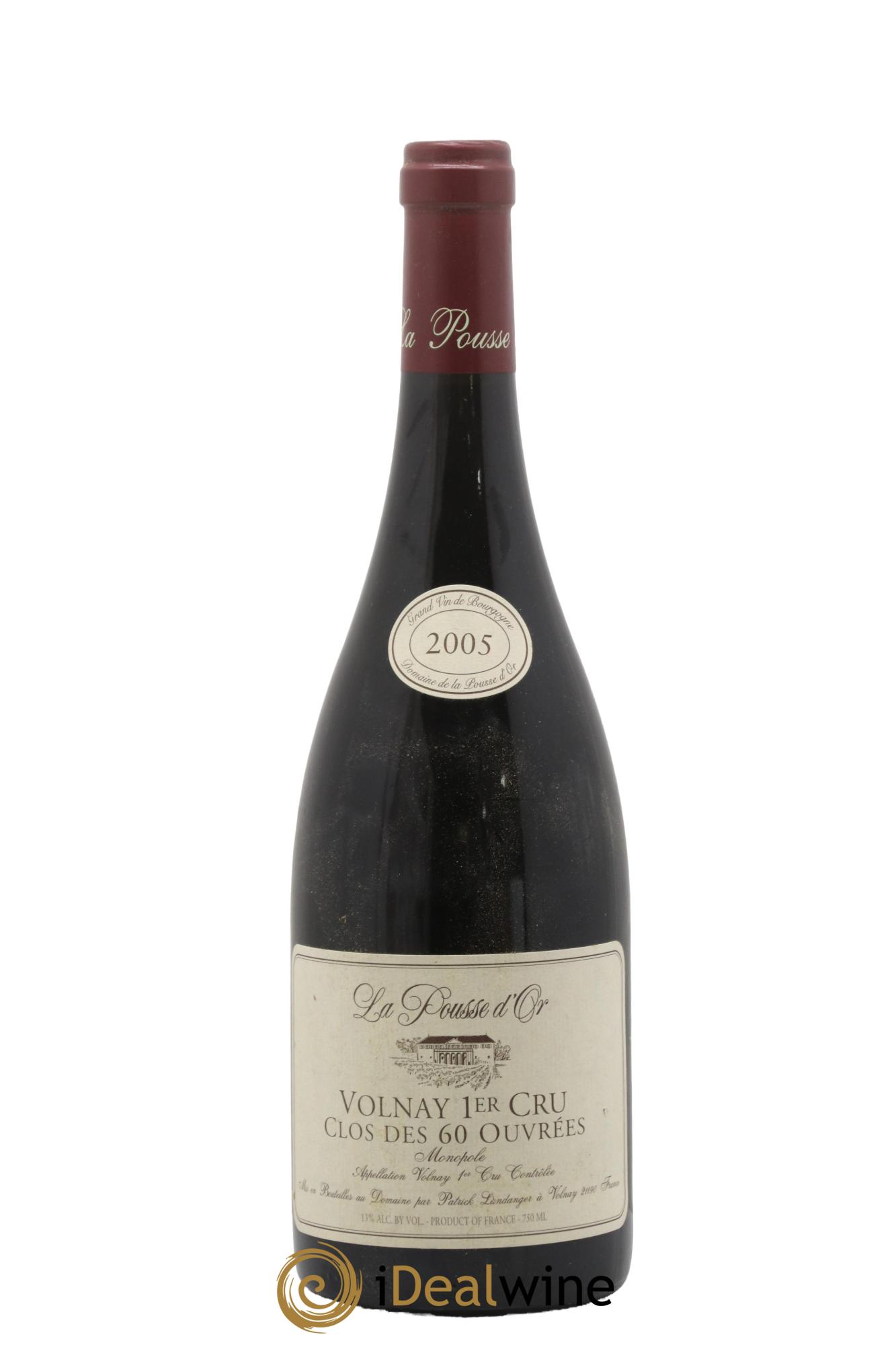 Volnay 1er Cru Clos des 60 ouvrées La Pousse d'Or (Domaine de) 2005 - Lot of 1 bottle - 0