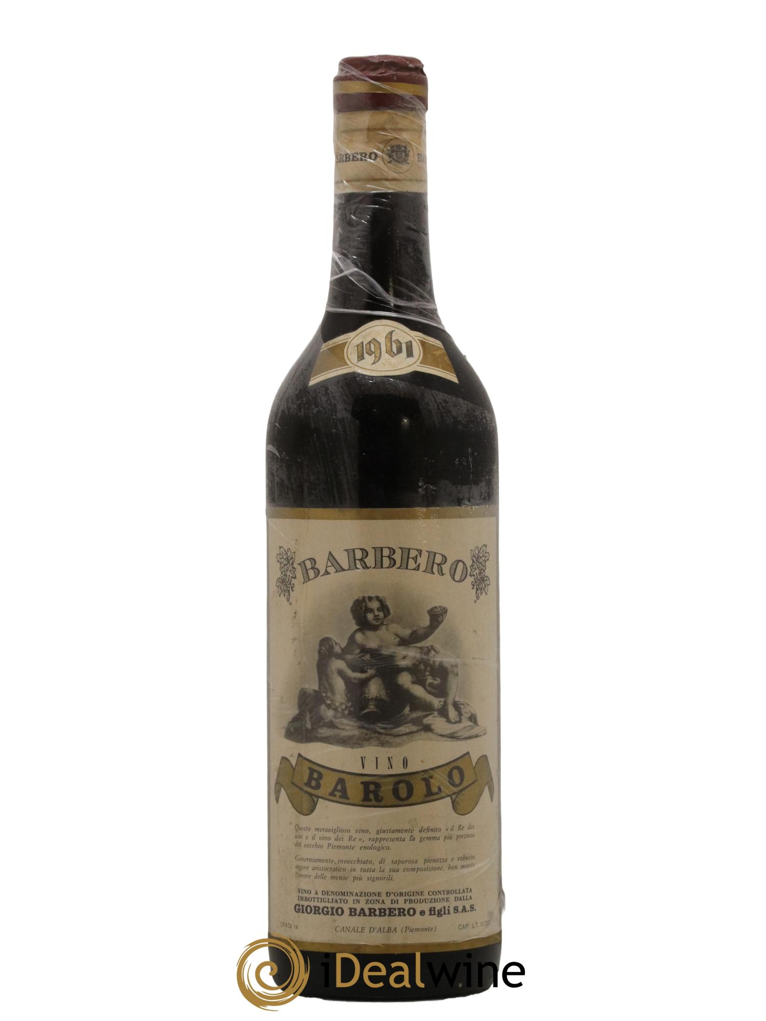 Barolo Giorgio Barbero 1961 - Lot de 1 bouteille - 0