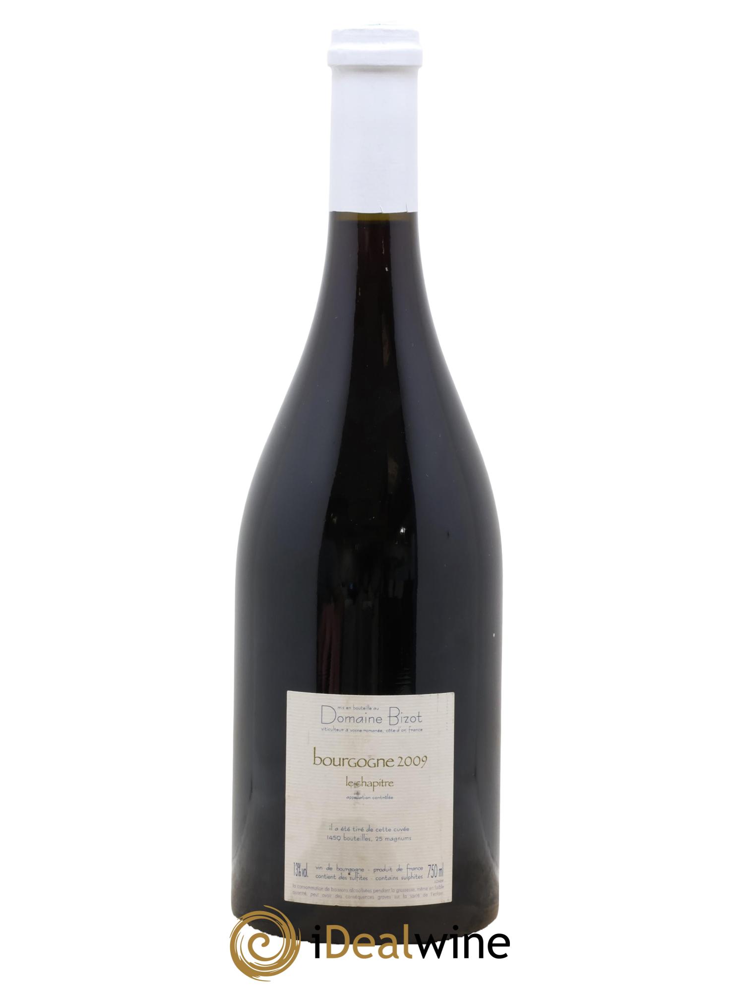 Bourgogne Le Chapitre Bizot (Domaine) 2009 - Lotto di 1 bottiglia - 1