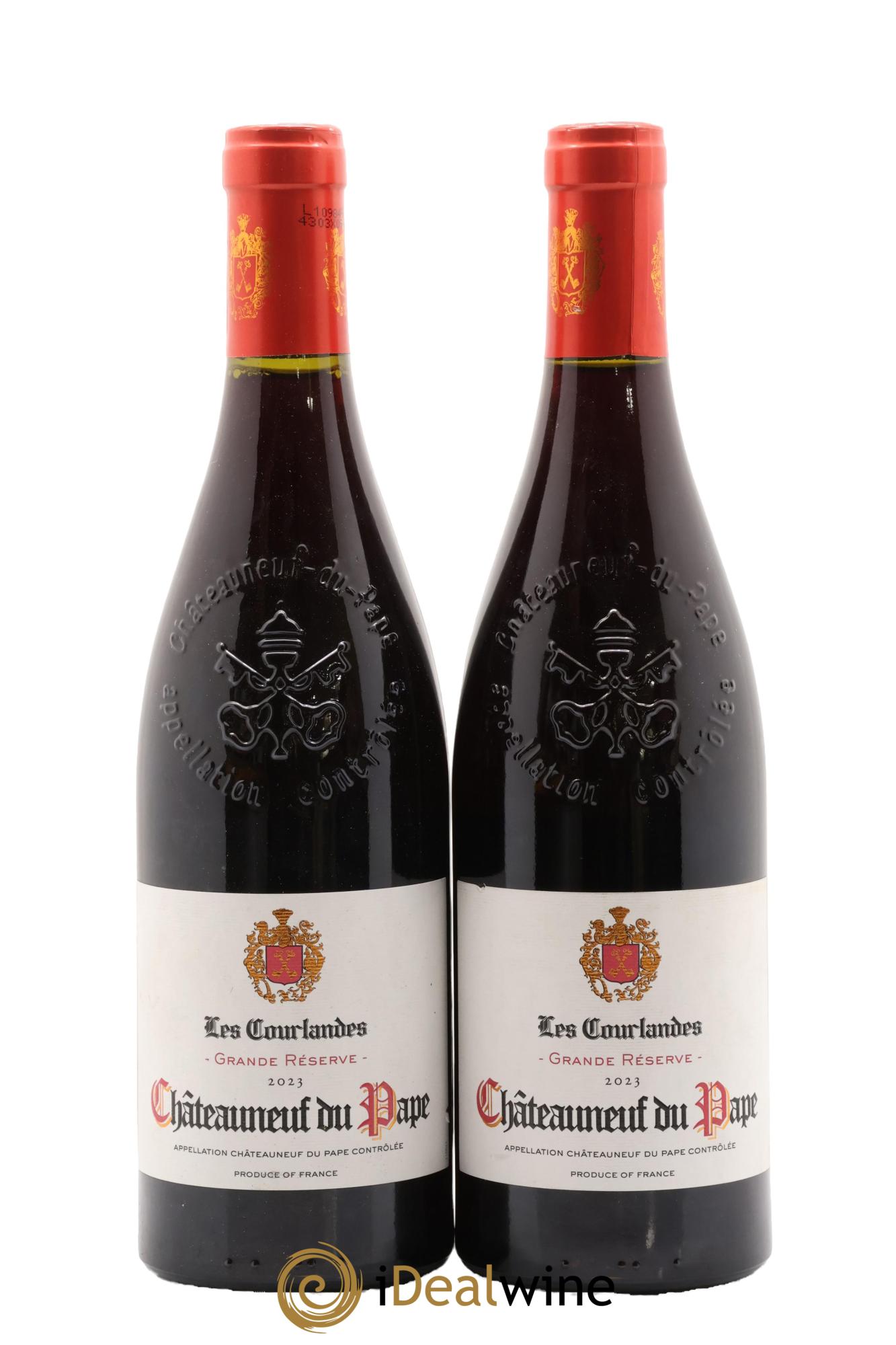 Châteauneuf-du-Pape Les Courlandes Grande Réserve 2023 - Lotto di 2 bottiglie - 0
