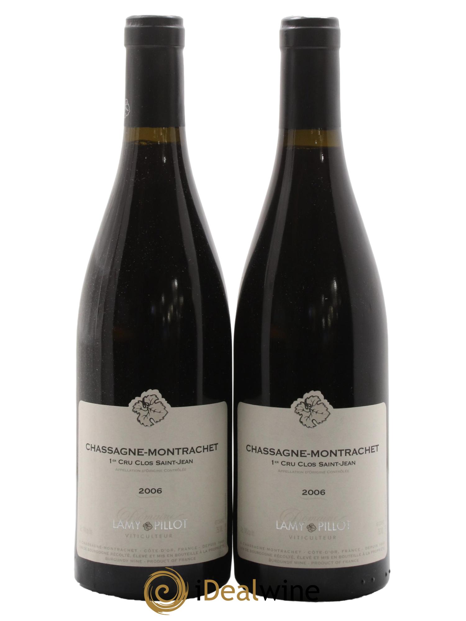 Chassagne-Montrachet 1er Cru Clos Saint Jean Lamy Pillot 2006 - Lotto di 2 bottiglie - 0