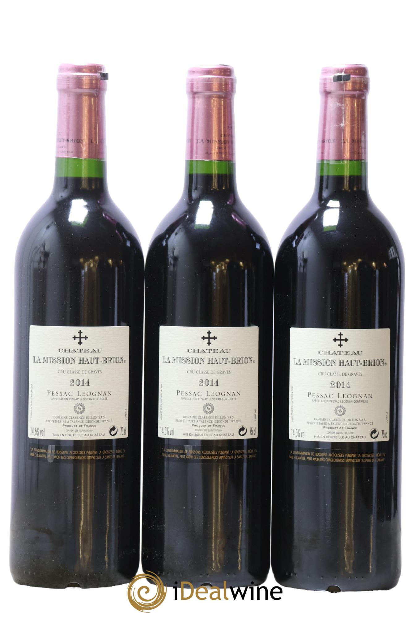 Château la Mission Haut-Brion Cru Classé de Graves 2014 - Lot de 3 bouteilles - 1