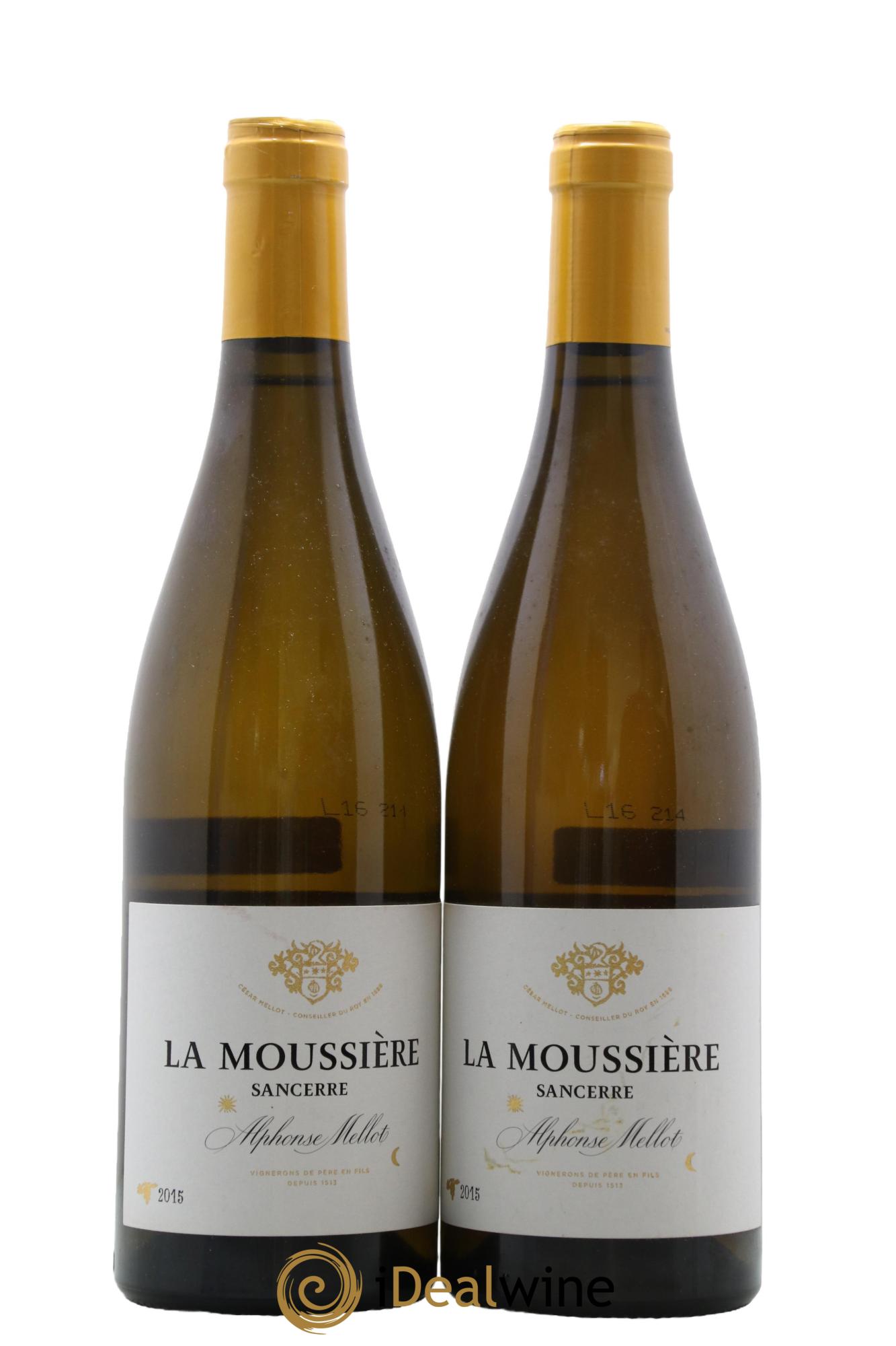 Sancerre La Moussière Alphonse Mellot 2015 - Posten von 2 Flaschen - 0